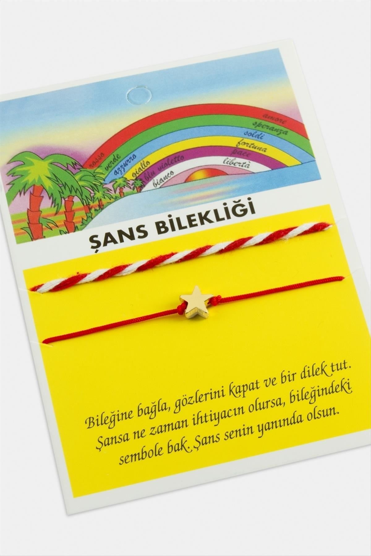 MTXDPN Yıldız Şans (135630) İp Bileklik-Kırmızı