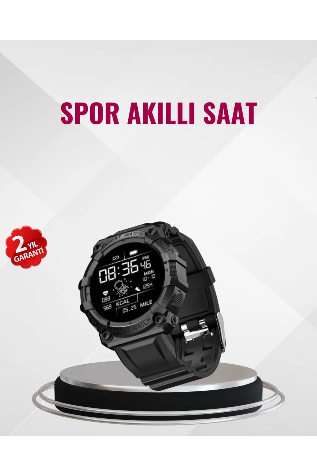 Nabız Ölçerli Akıllı Saat – Adım Sayar Ve Kalori Ölçer Özellikli Azrlya-KR-RS34