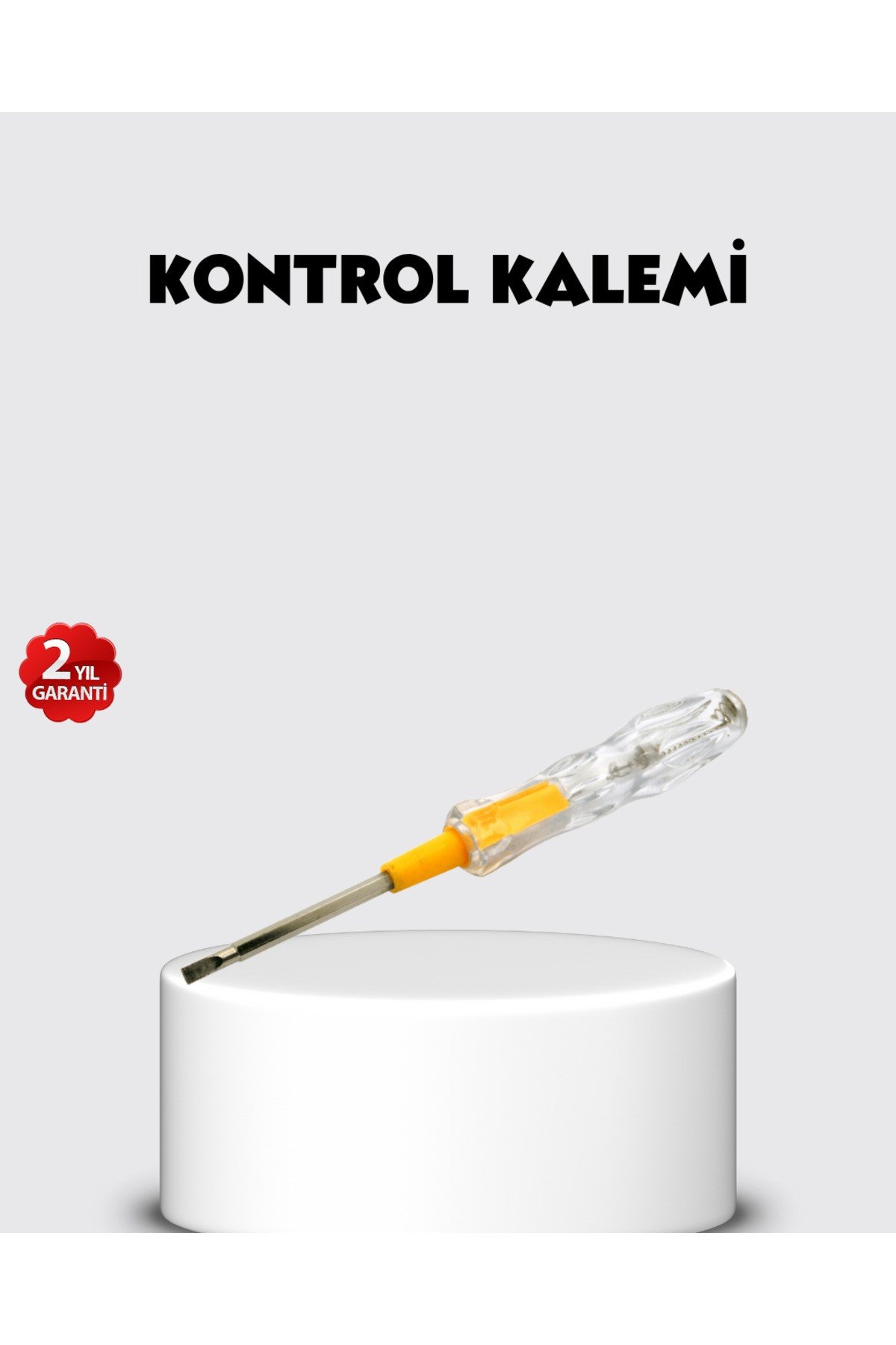 Neon Lambalı Elektrik Kontrol Kalemi Nikel Kaplama 110-220V
