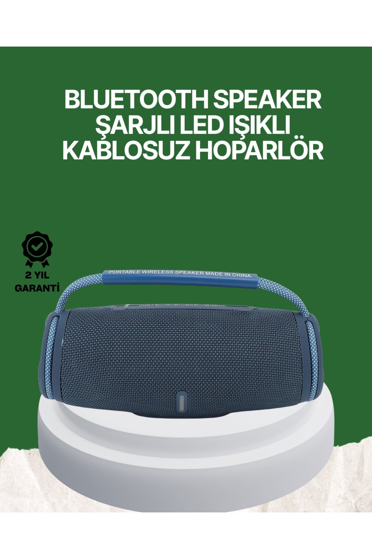 Net Stereo Ses Sunan IPX5 Su Geçirmez Bluetooth Hoparlör