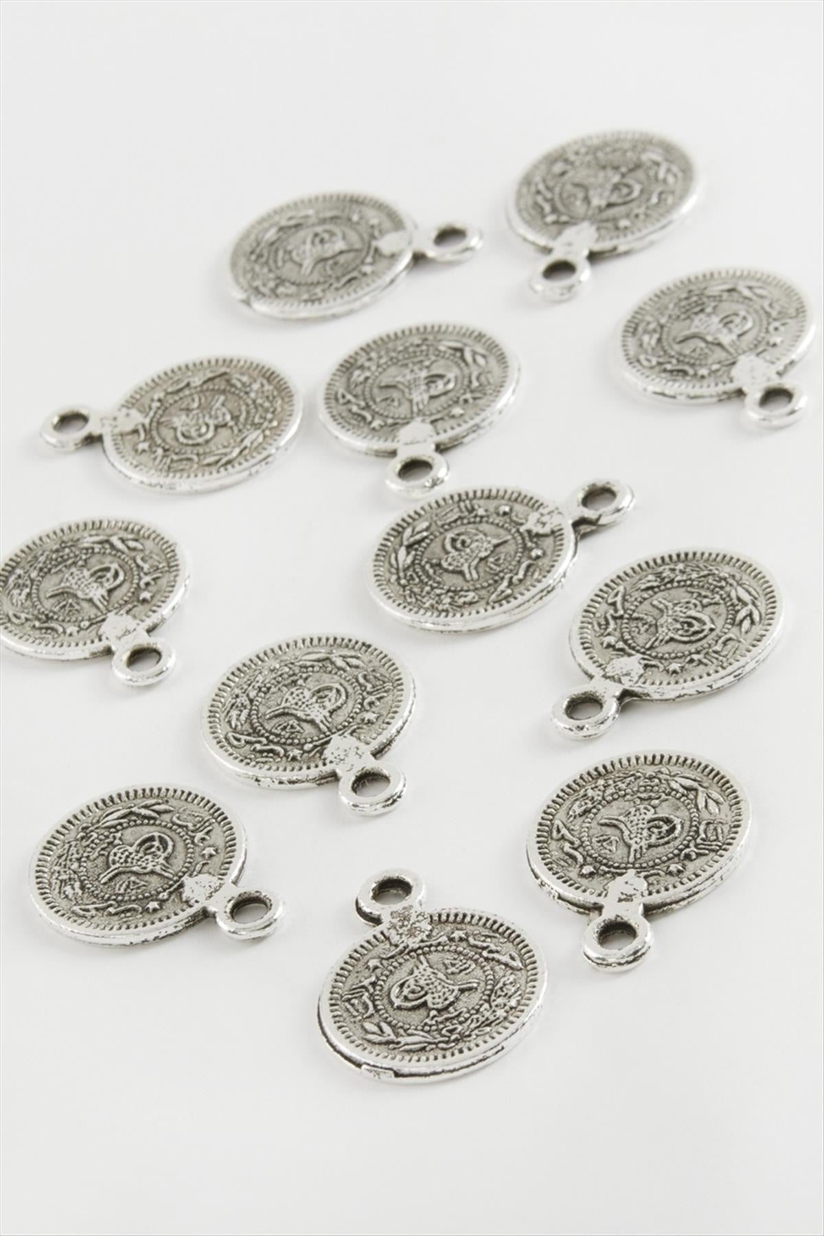NRZSNT 1,8 cm Tuğra Para Tesbih Aparatı 50 (230751) Gram-Gümüş Rengi