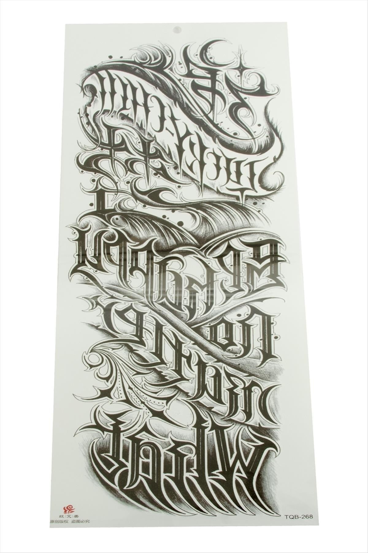 NRZSNT Tattoo Kol (223126) Dövme Sticker-Siyah