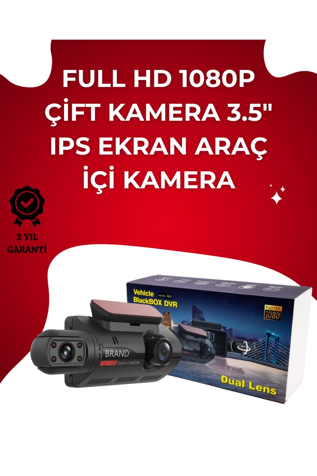 Otomatik Kayıtlı Full HD Araç Kamerası – Döngüsel Kayıt ve Hareket Algılama
