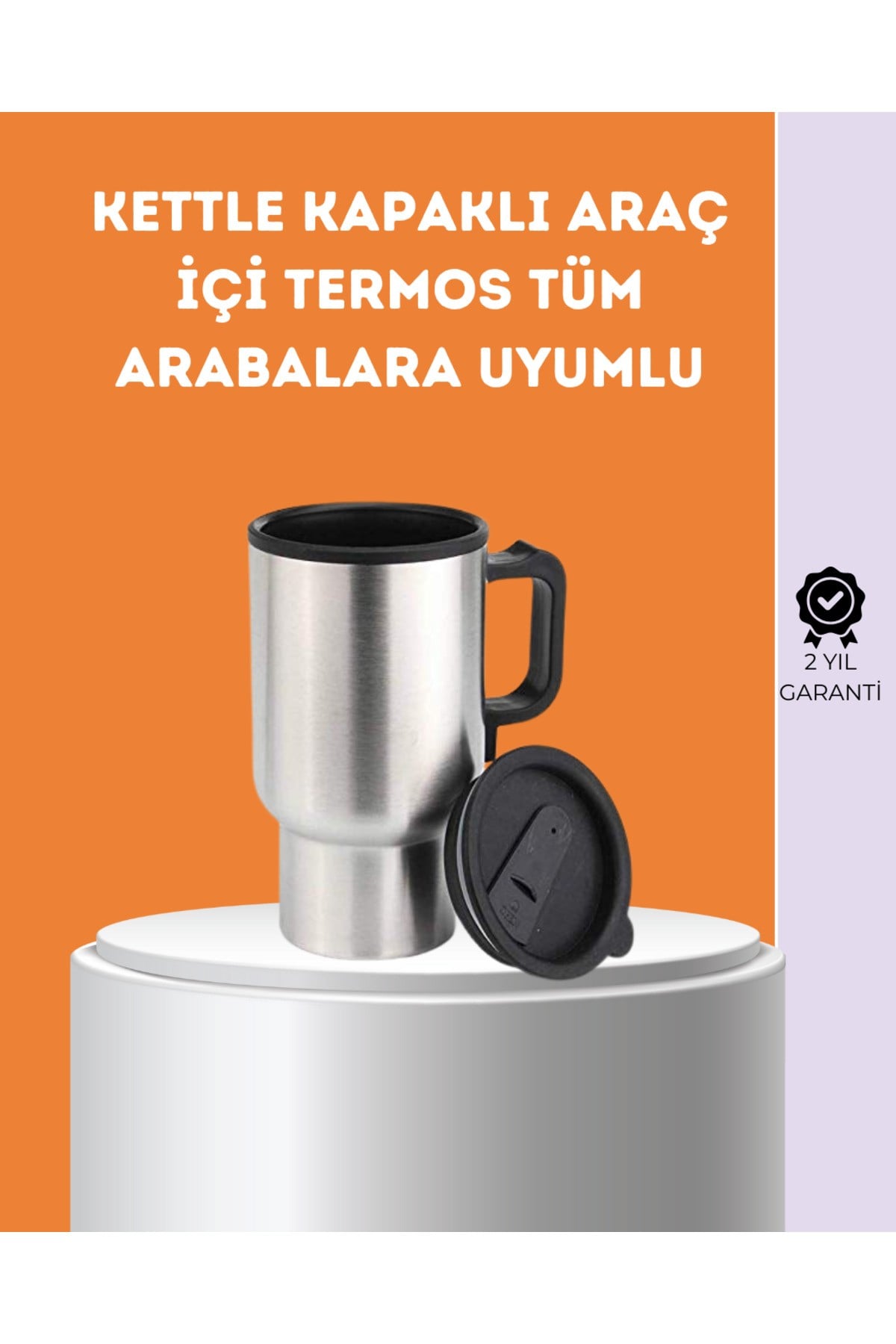 Paslanmaz Çelik Araç İçi Kahve ve Çay Isıtıcı Termos