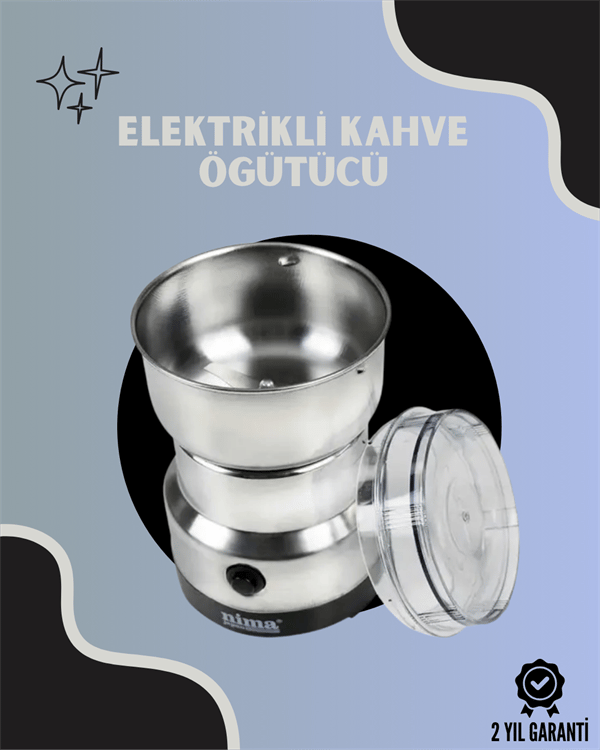Paslanmaz Çelik Kahve Değirmeni | Düşük Gürültü, Yüksek Devir, Fındık ve Tahıl İçin Uy