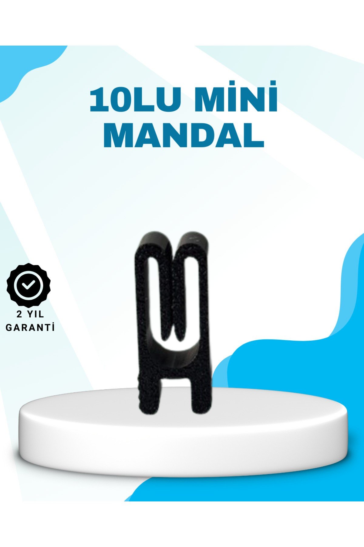 Poşet Kapatma Mandalı Hava Geçirmez Siyah 10 Adet Set