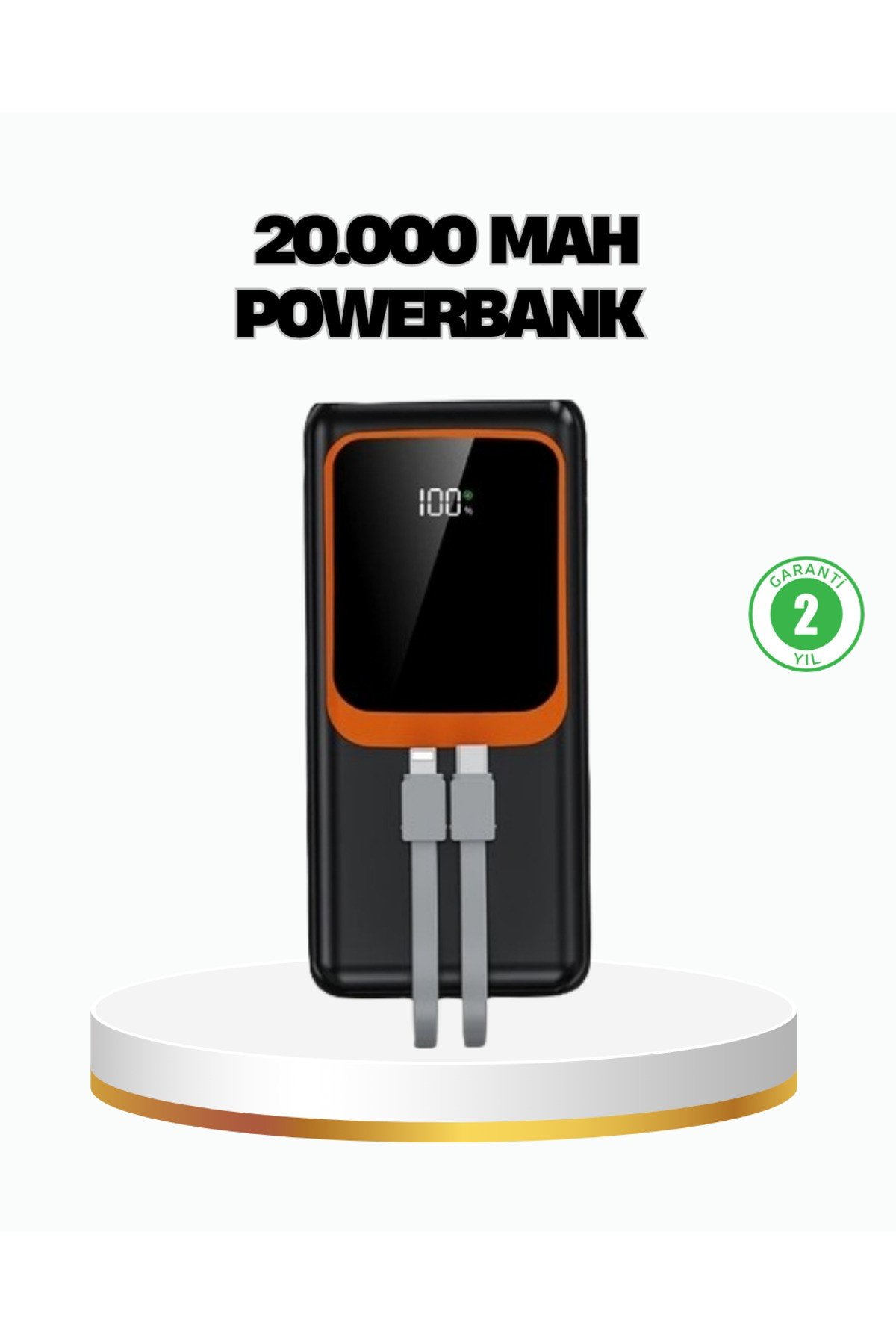 Powerbank 20000 Mah 22.5W Hızlı Şarjlı Ve Kompakt Çoklu Kablo Çıkışlı