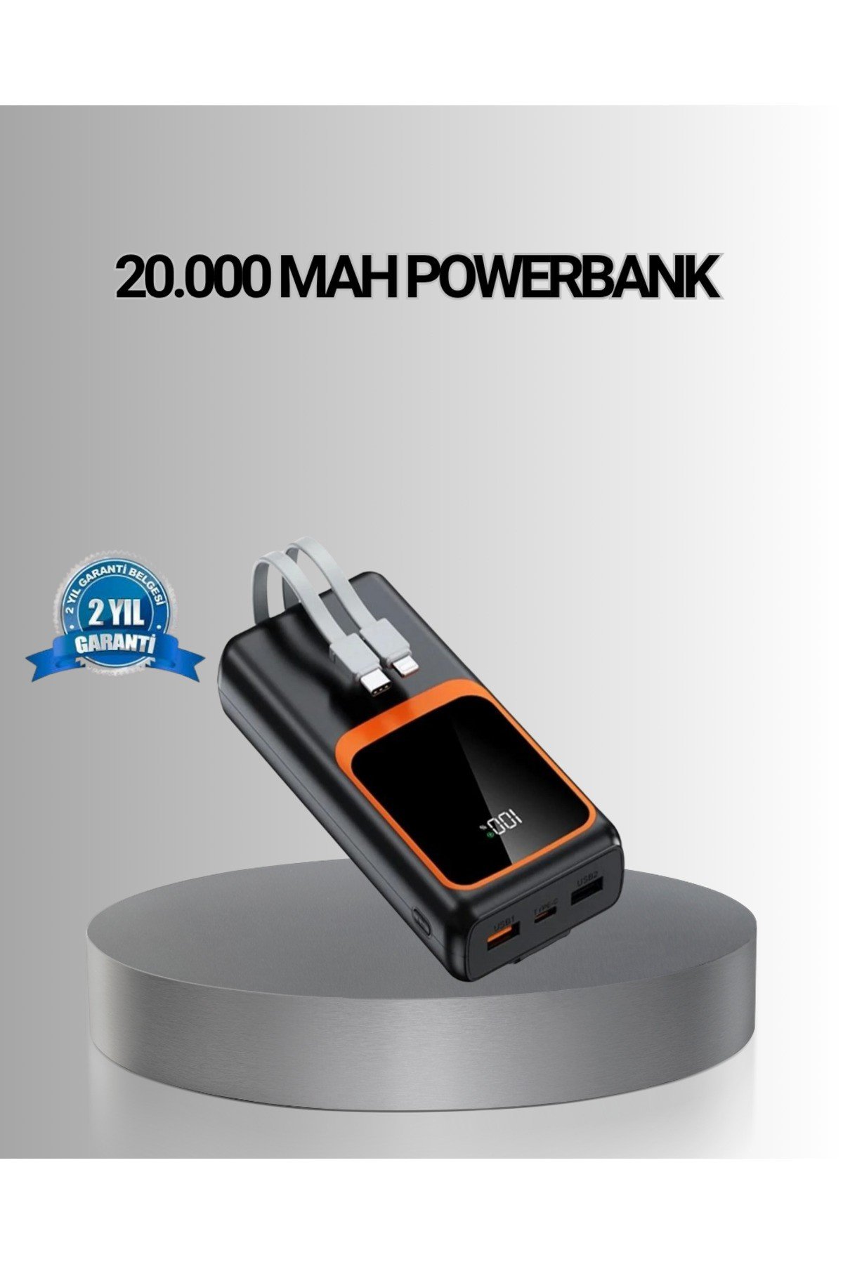 Powerbank 20000 Mah Yüksek Kapasiteli Ve 22.5W Hızlı Şarj Destekli