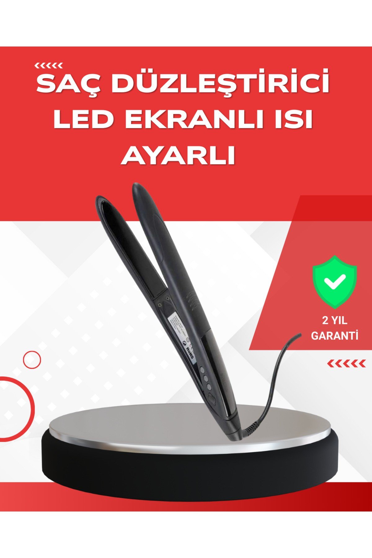 Profesyonel 2025 Saç Düzleştirici Isı Ayarlı Titanyum Seramik Plakalı A Kalite Orijinal