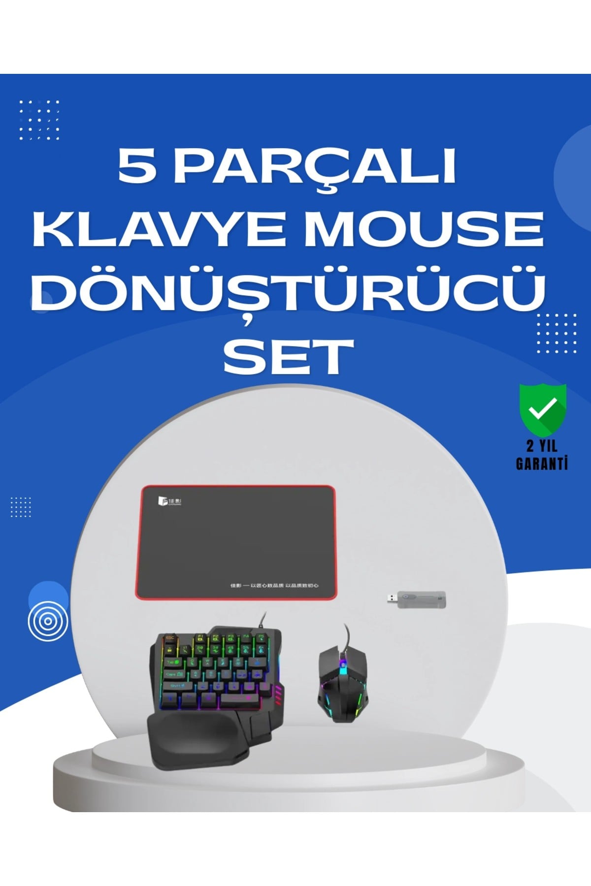 Profesyonel Mobil Oyun Seti | Yüksek DPI Mouse + Ergonomik Klavye
