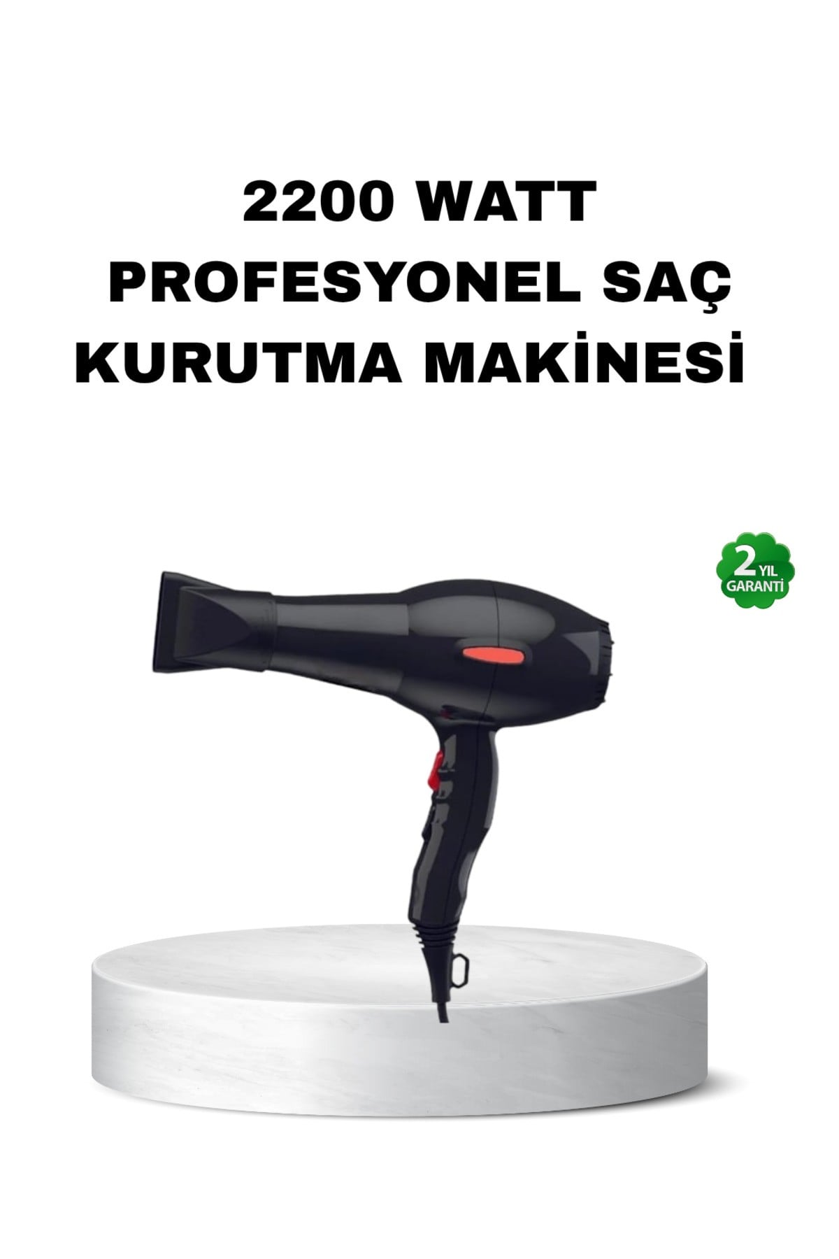 Profesyonel Saç Kurutma Makinesi – AC Motor, Soğuk Üfleme, 2 Hız Kademesi