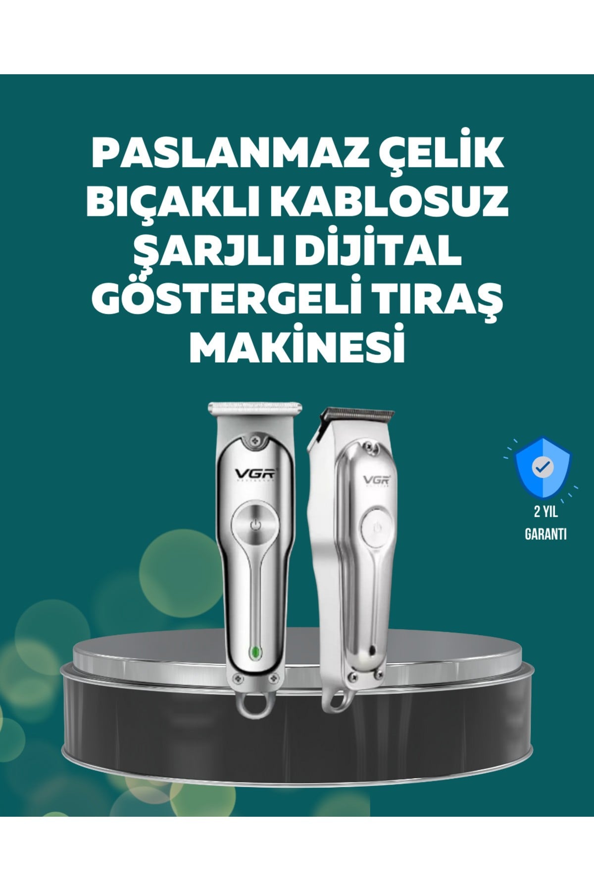 Profesyonel Saç ve Sakal Kesme Makinesi – Şarjlı, Sessiz Motor, Ayarlanabilir Tarak
