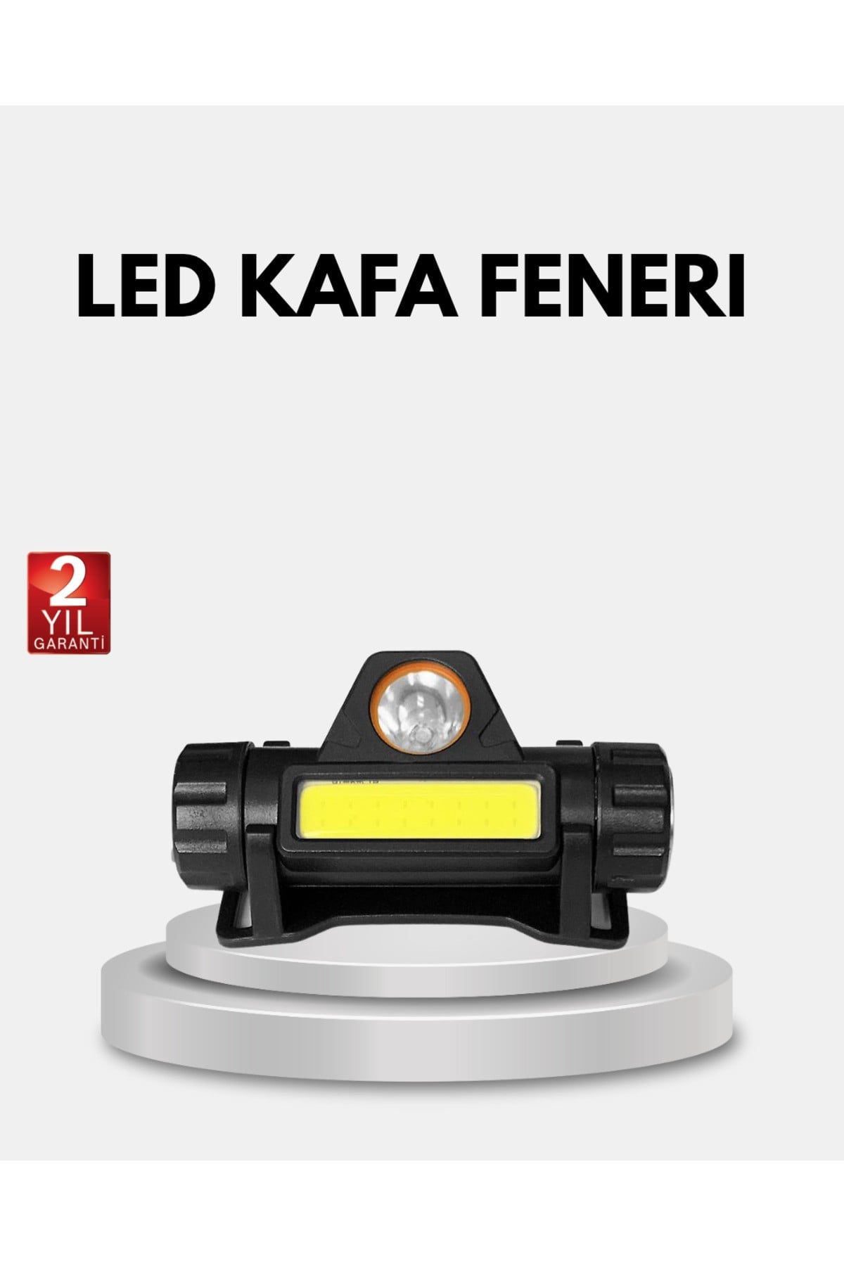 Profesyonel Şarjlı LED Kafa Lambası – Uzun Mesafe + Ortam Aydınlatması