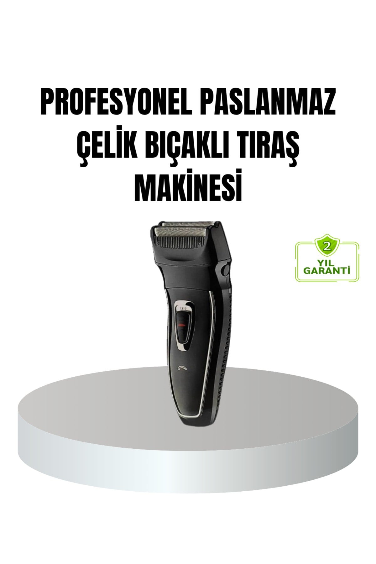 Profesyonel Şarjlı Saç ve Sakal Tıraş Makinesi – Çelik Bıçaklı, Ayarlanabilir Başlıklı