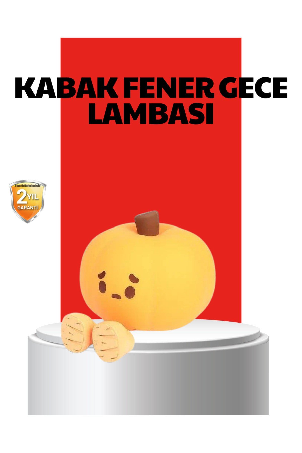 Pumpkin LED Night Light Dokunmatik Şarjlı Silikon Gece Lambası