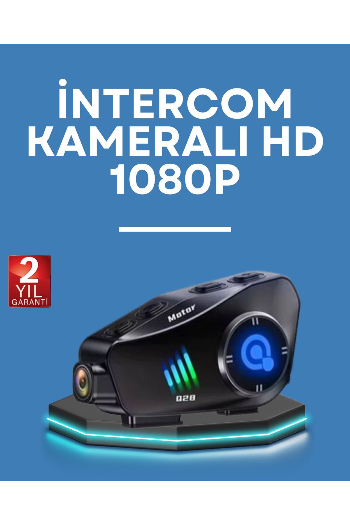 Q28 Kask Kulaklık 1080P HD Kamera – Bluetooth 5.3, Su Geçirmez, Gürültü Azaltma
