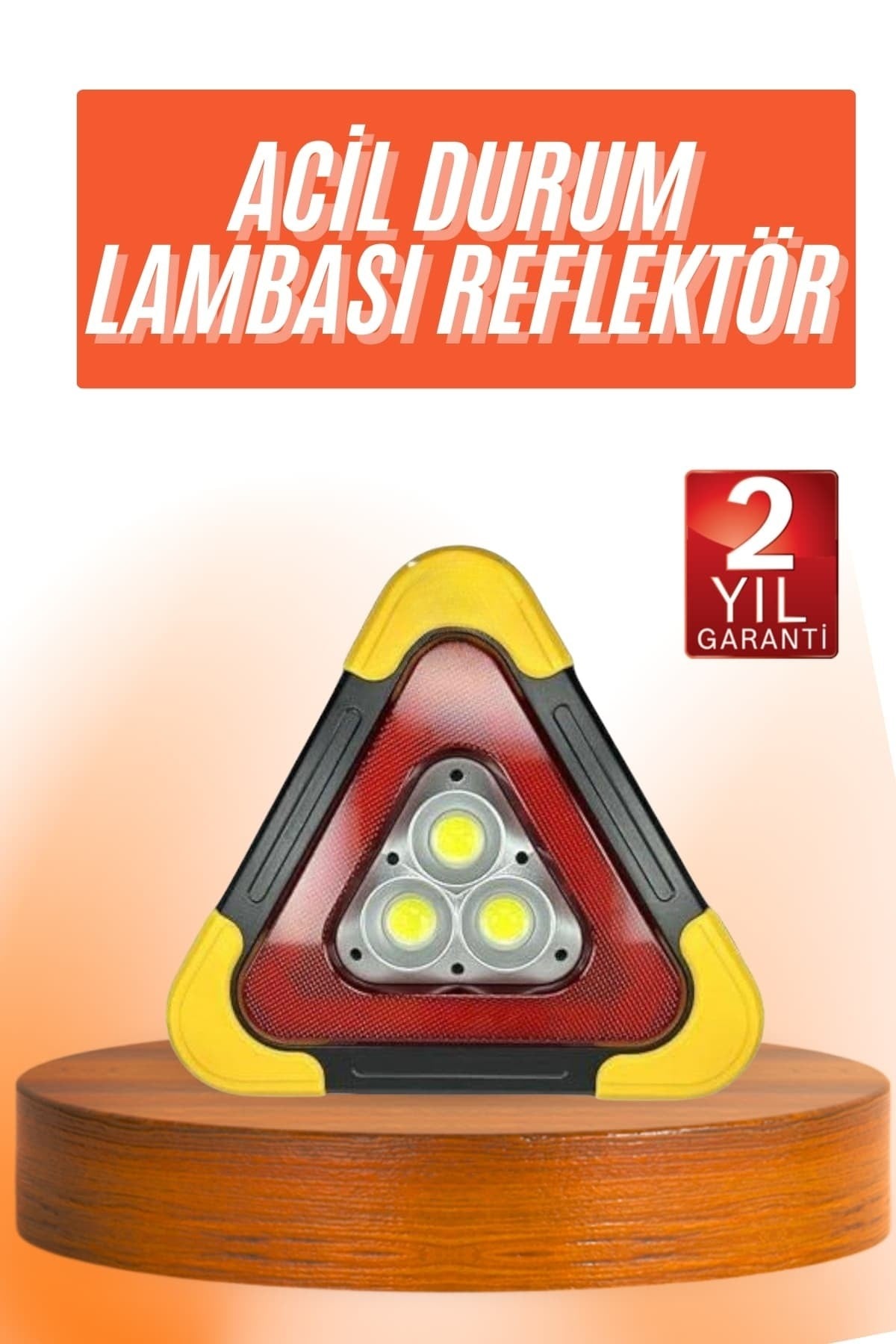 Reflektör Güneş Enerjili Taşınabilir Portatif Acil Güvenlik Işığı Araba Acil Uyarı Işı