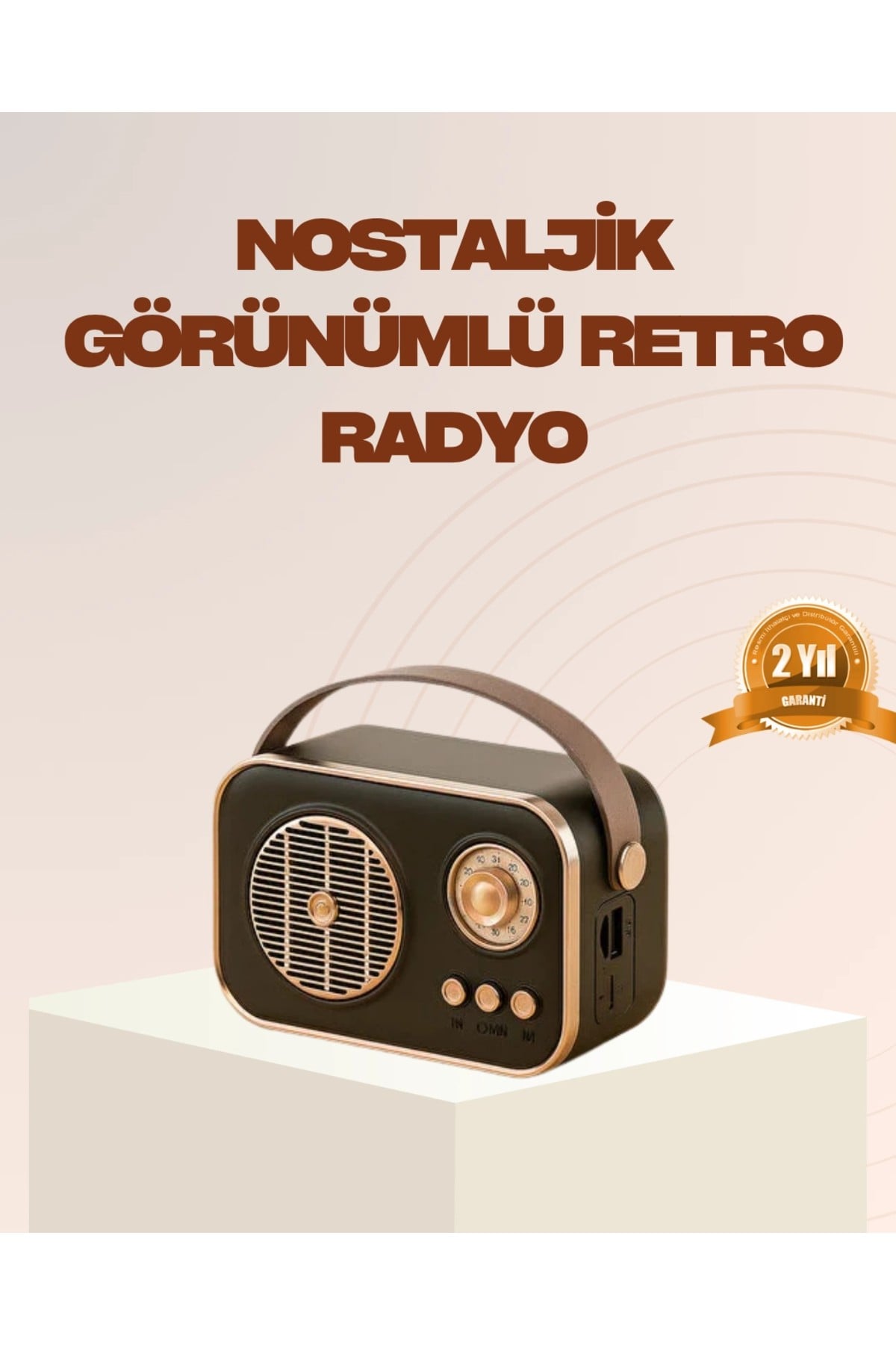Retro Bluetooth Radyo – Nostaljik Tasarım, TF Kart ve USB Destekli