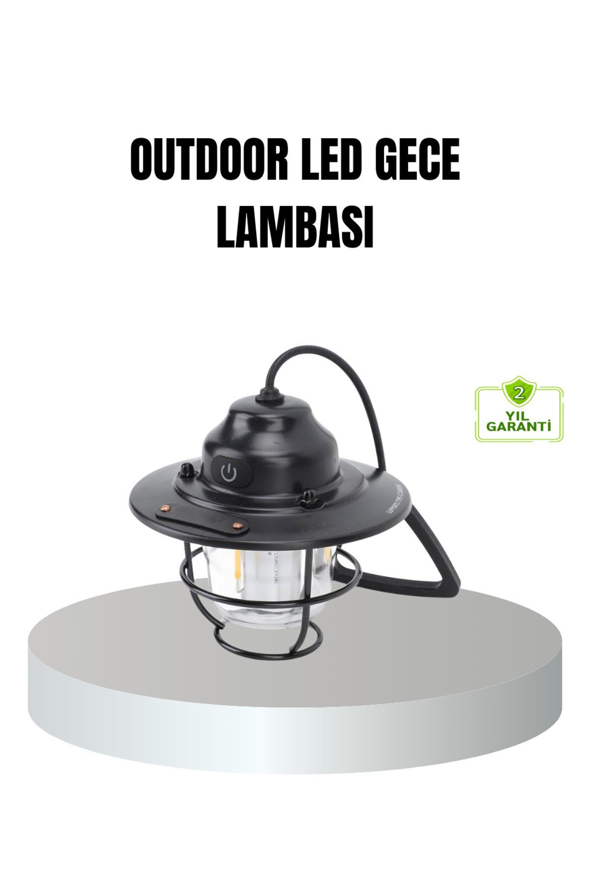 Retro Kamp Lambası Su Geçirmez Taşınabilir Gece Işığı Uzun Pil Ömürlü