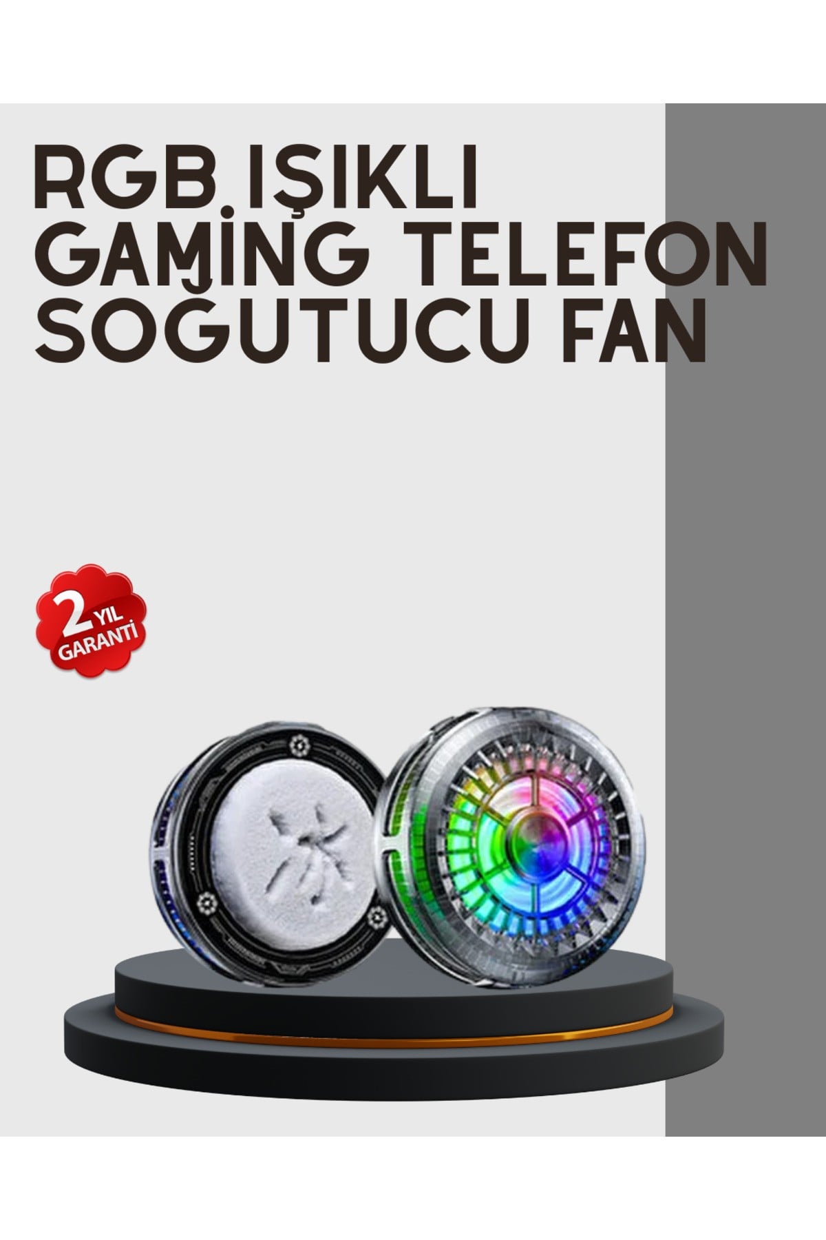 RGB Gaming Telefon Fanı Sessiz Soğutucu Tüm Akıllı Telefonlara Uygun