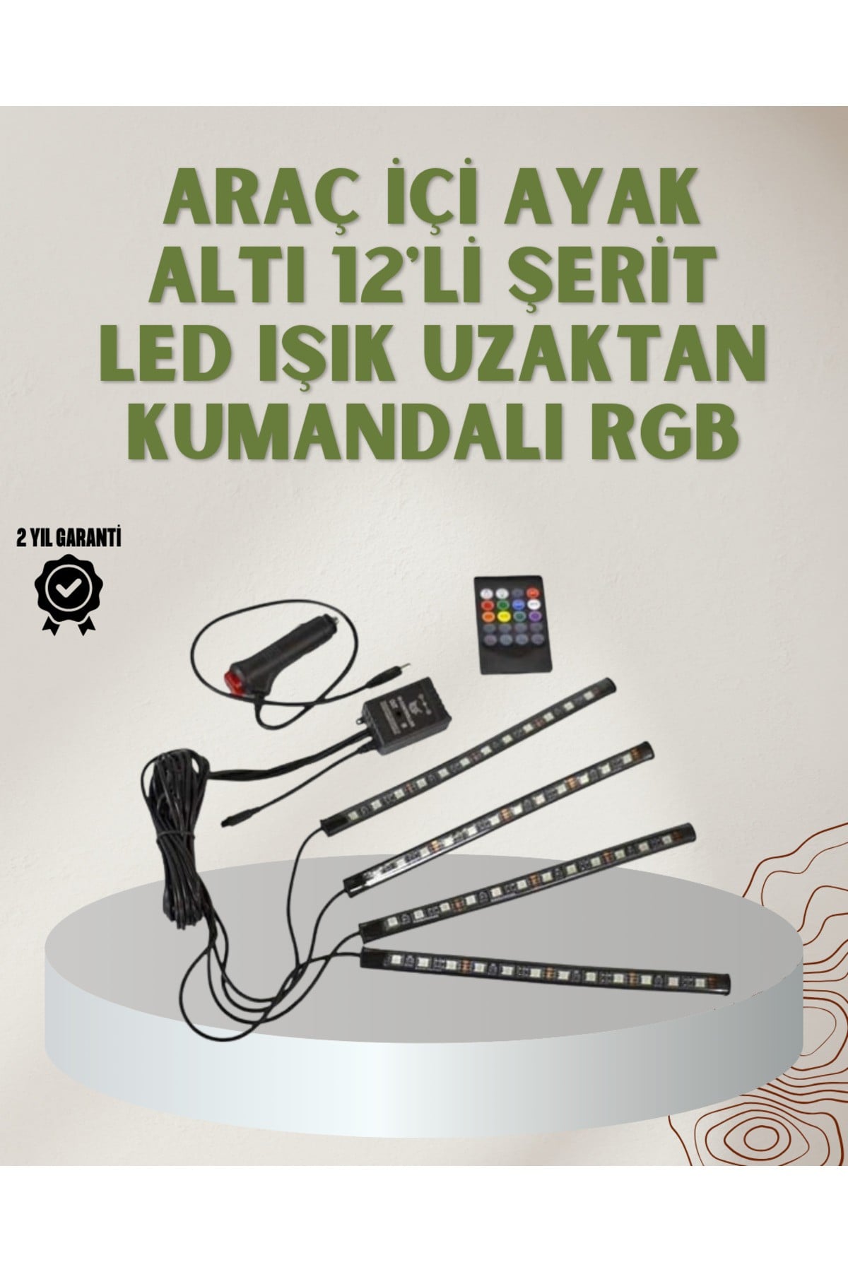 RGB LED Araç İçi Aydınlatma – Kumandalı Sistem