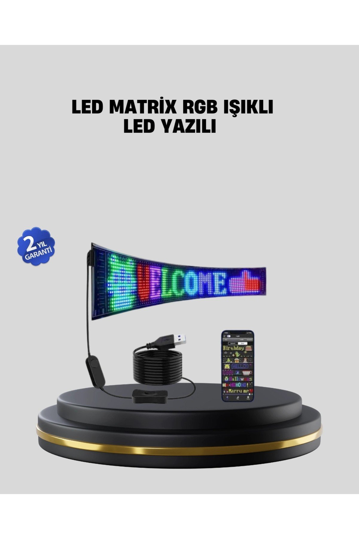 RGB LED Panel Renkli Işık Efektli Dekoratif Aydınlatma