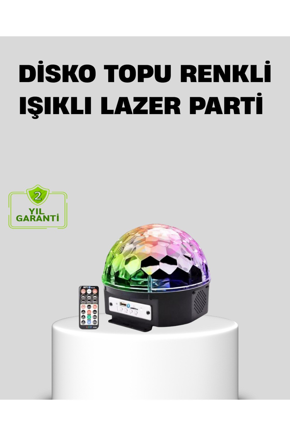 Ritim Hassasiyetli Bluetooth Hoparlörlü Disko Işığı Döner LED Efektli