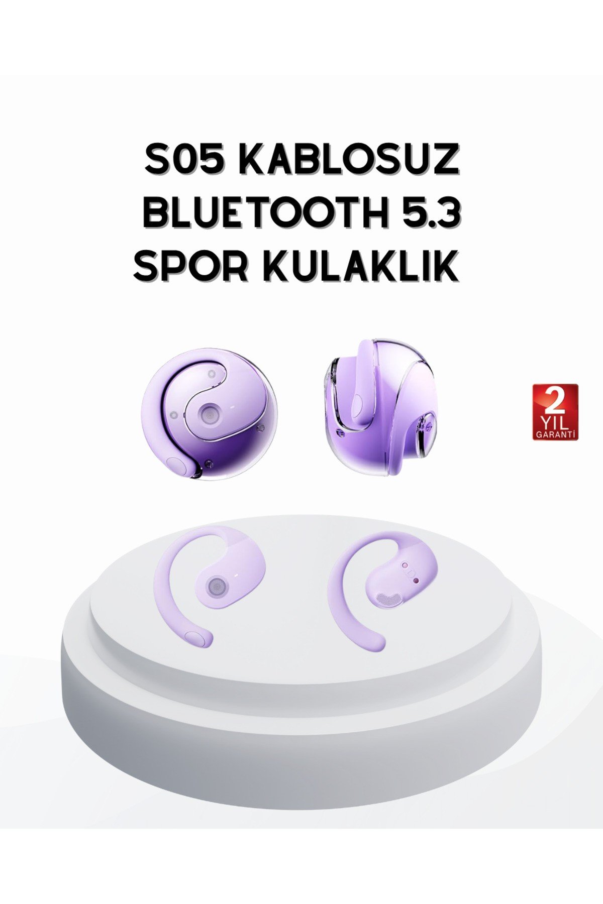 S05 Bluetooth 5.3 Kulaklık IPX4 Su Geçirmez Hızlı Eşleşme Güçlü Stereo Ses