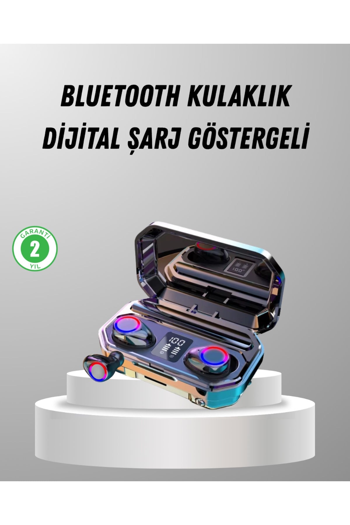 Şarj Kutulu Kablosuz Kulaklık Ergonomik Spor Seyahat Uyumlu Uzun Kullanım