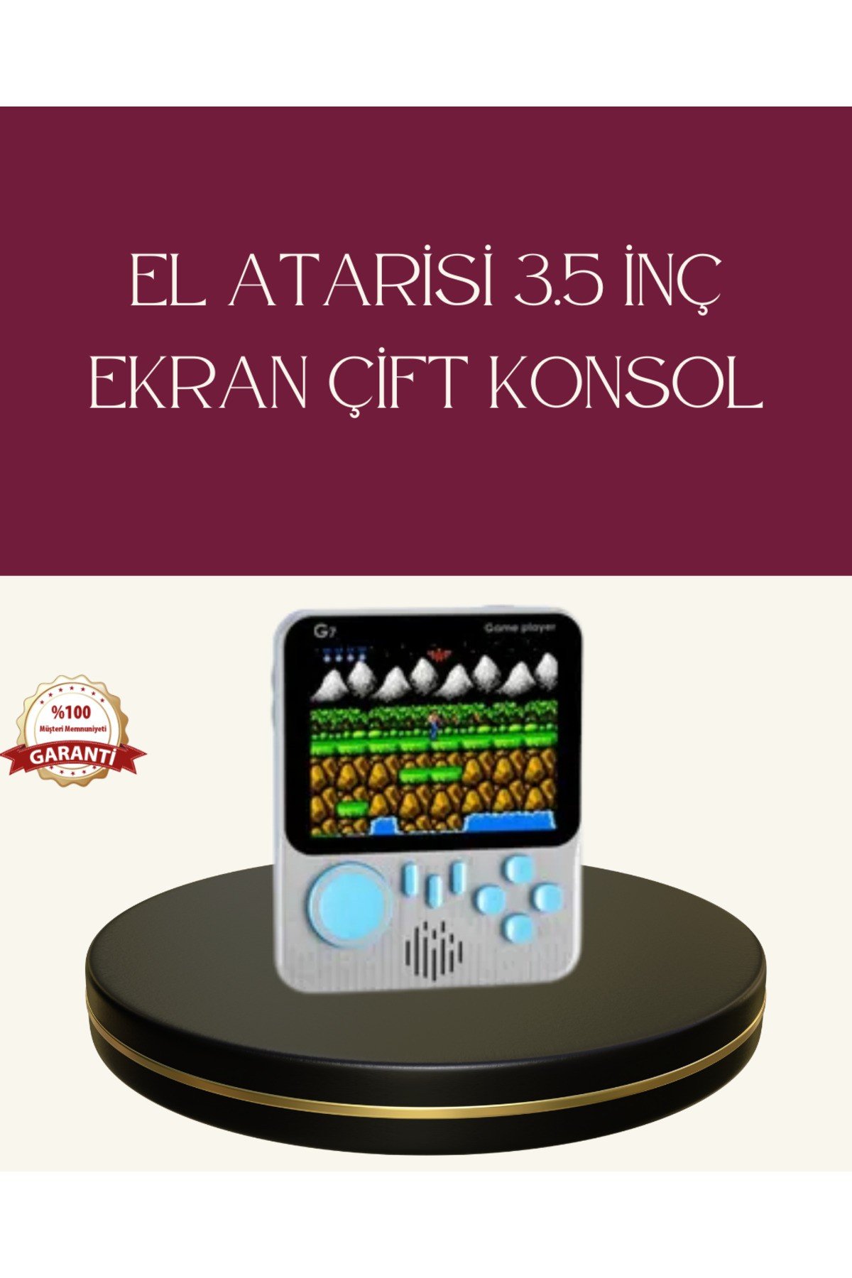 Şarjlı 3.5 İnç Retro Oyun Konsolu