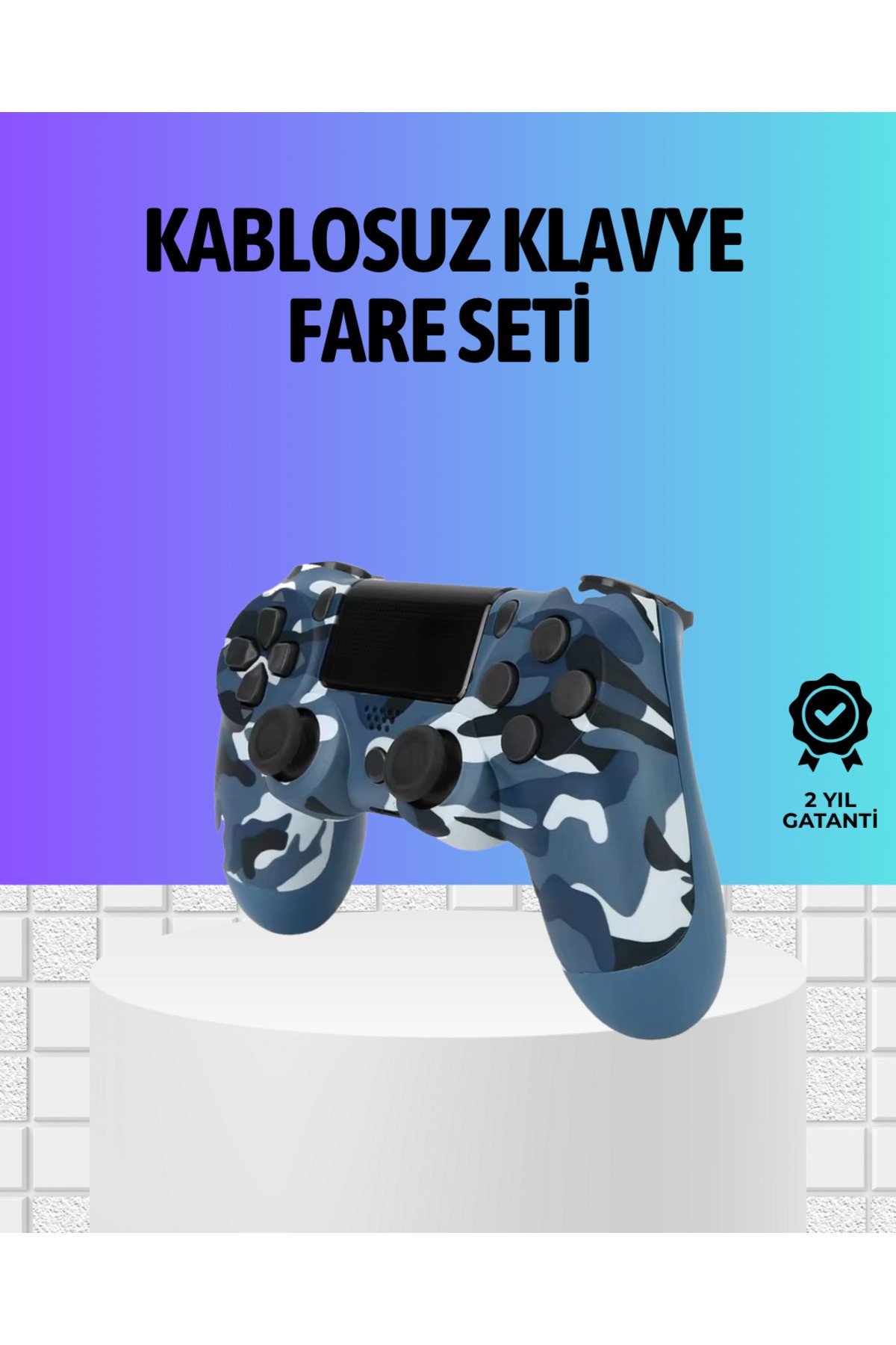 Şarjlı Kablosuz PS4 Oyun Kolu Titreşimli Hassas Kontrol