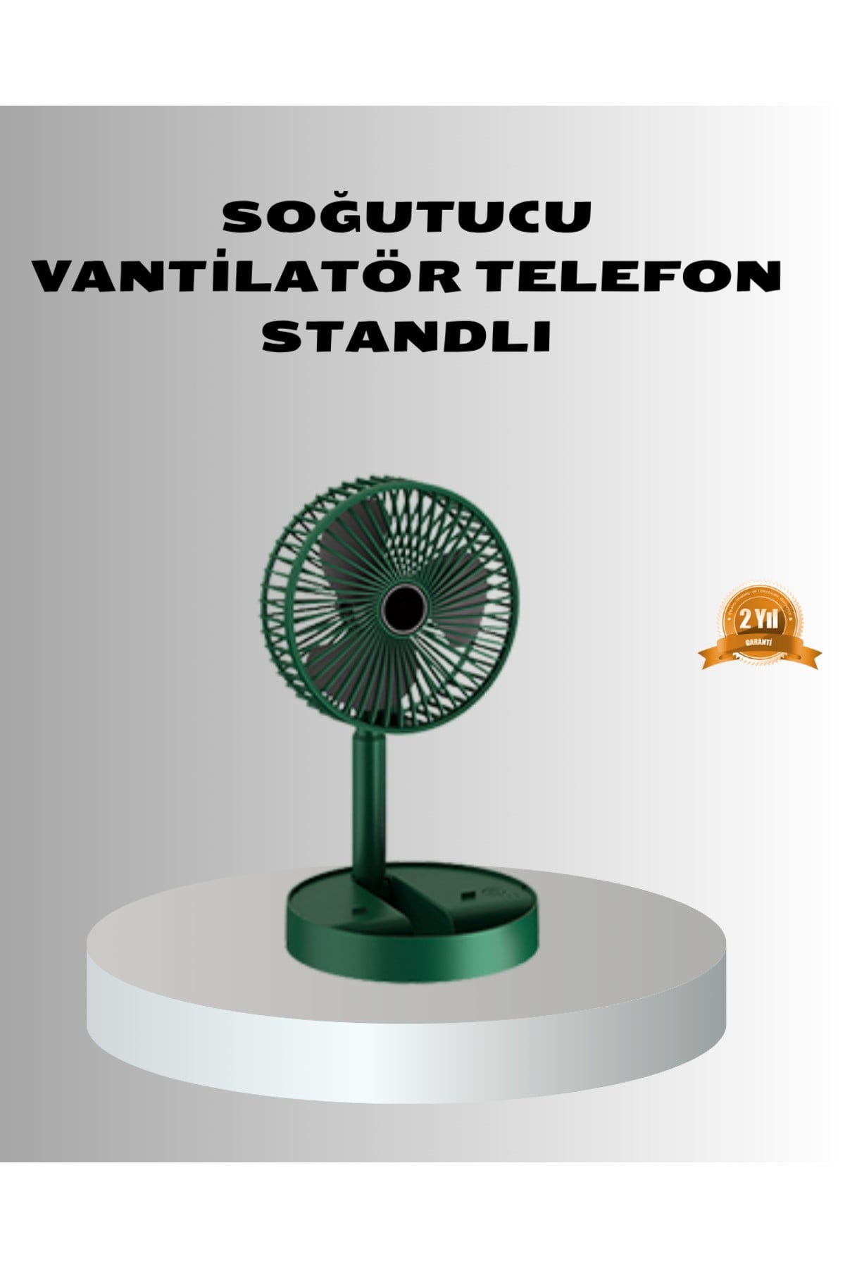 Şarjlı Katlanabilir Mini Fan – 3 Kademe Hız Ayarı, Taşınabilir Tasarım