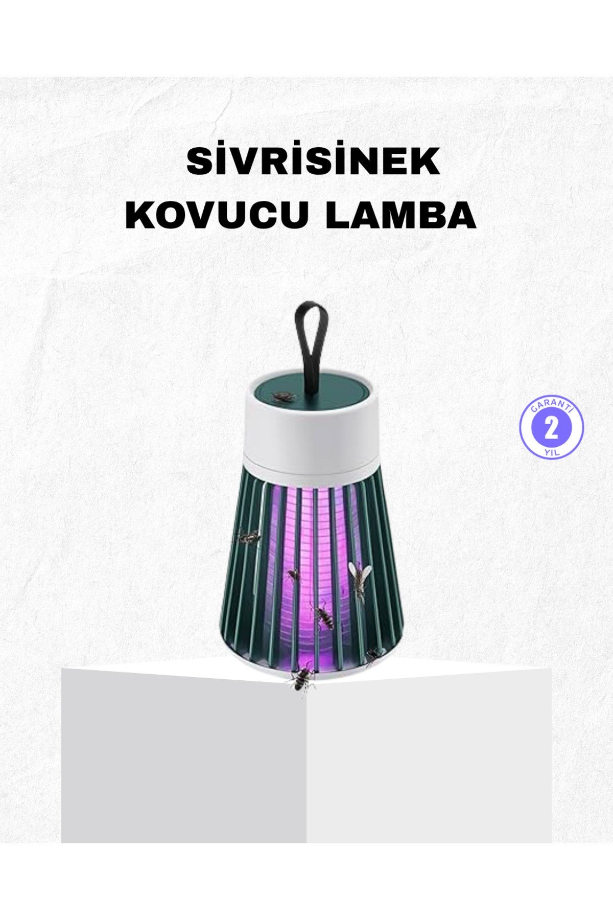 Şarjlı Mor Işıklı Sivrisinek Öldürücü Lamba – Sessiz ve Kimyasal İçermez