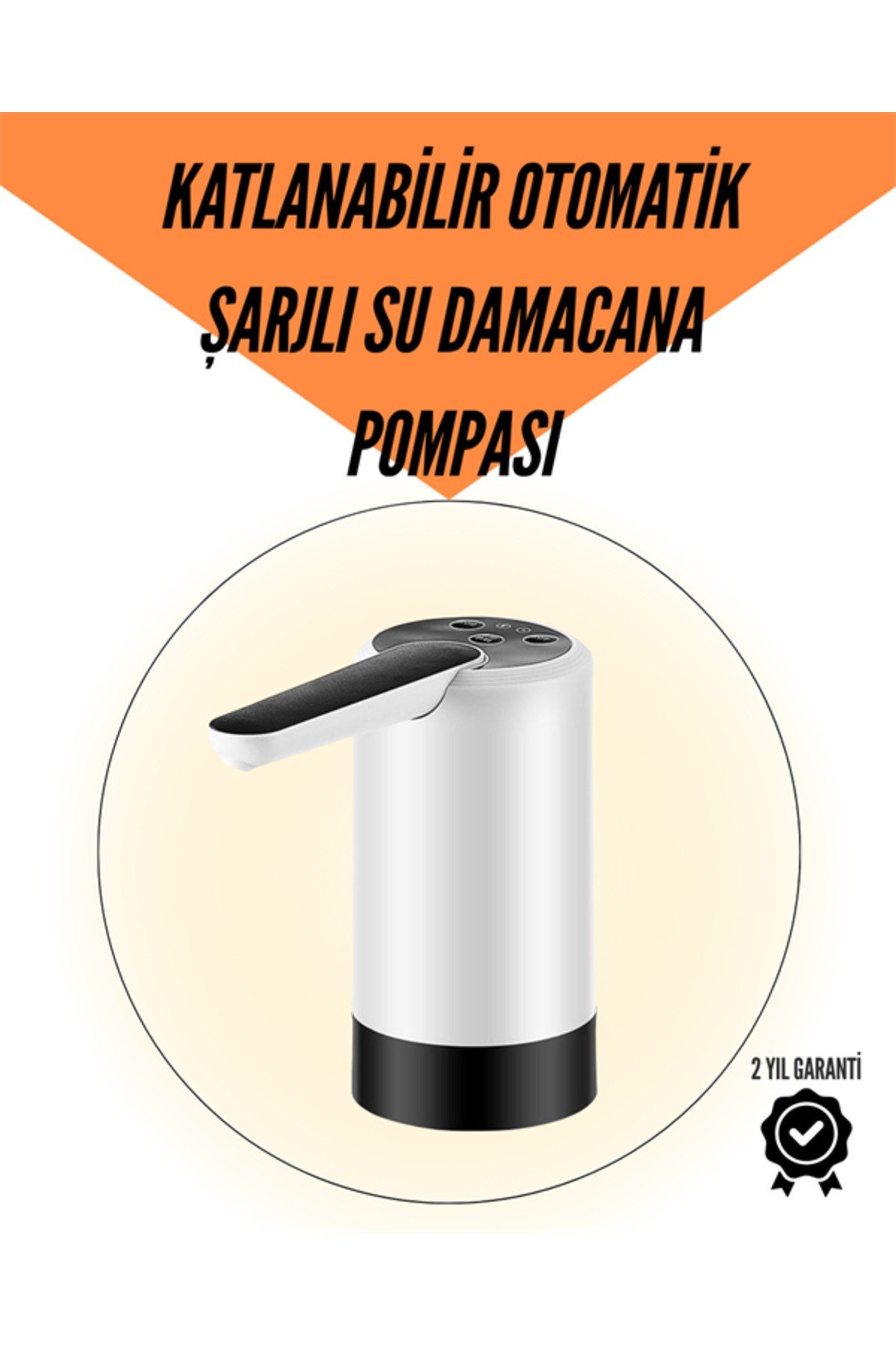 Şarjlı Su Pompası 8000mAh | Cam Damacana Uyumlu | Tek Tuşla Kontrol | USB Şarjlı Otomatik Dolu