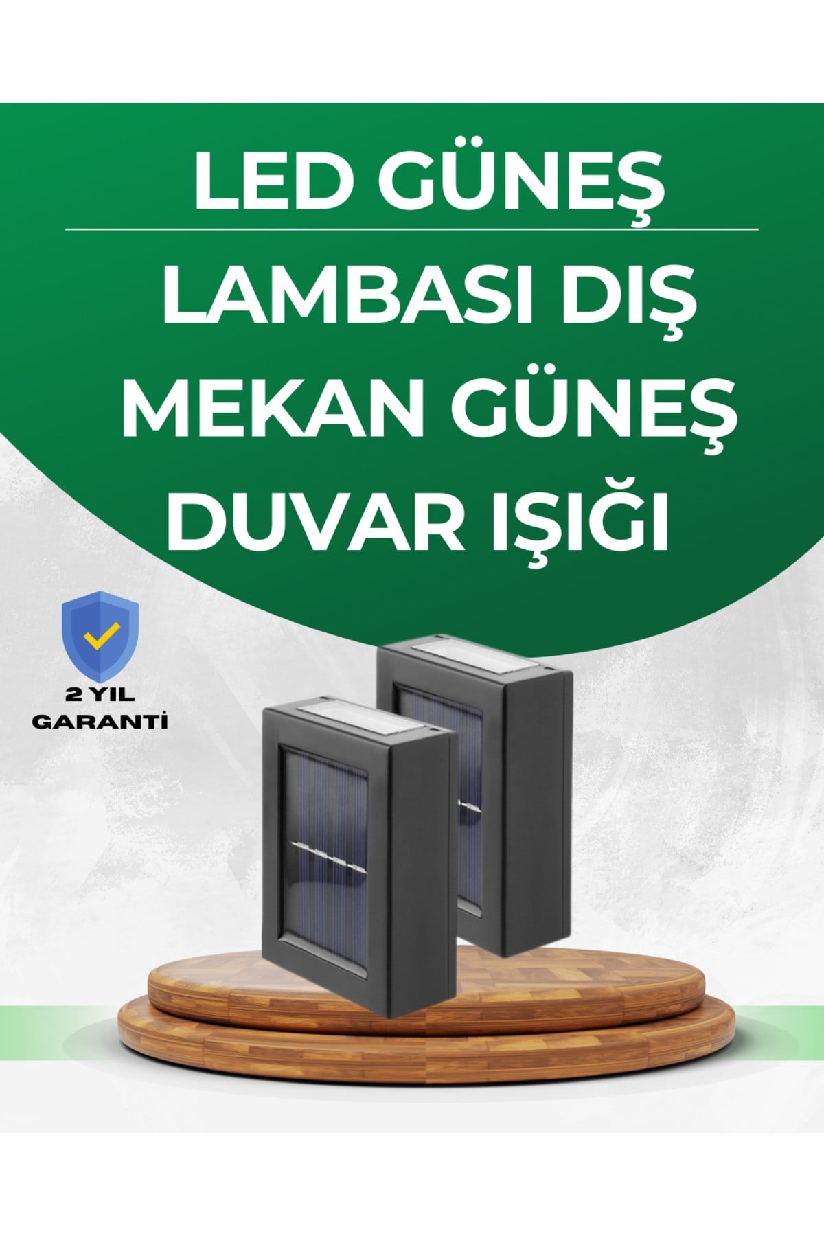 Şeffaf Abajurlu Duvar Tipi Solar Işık