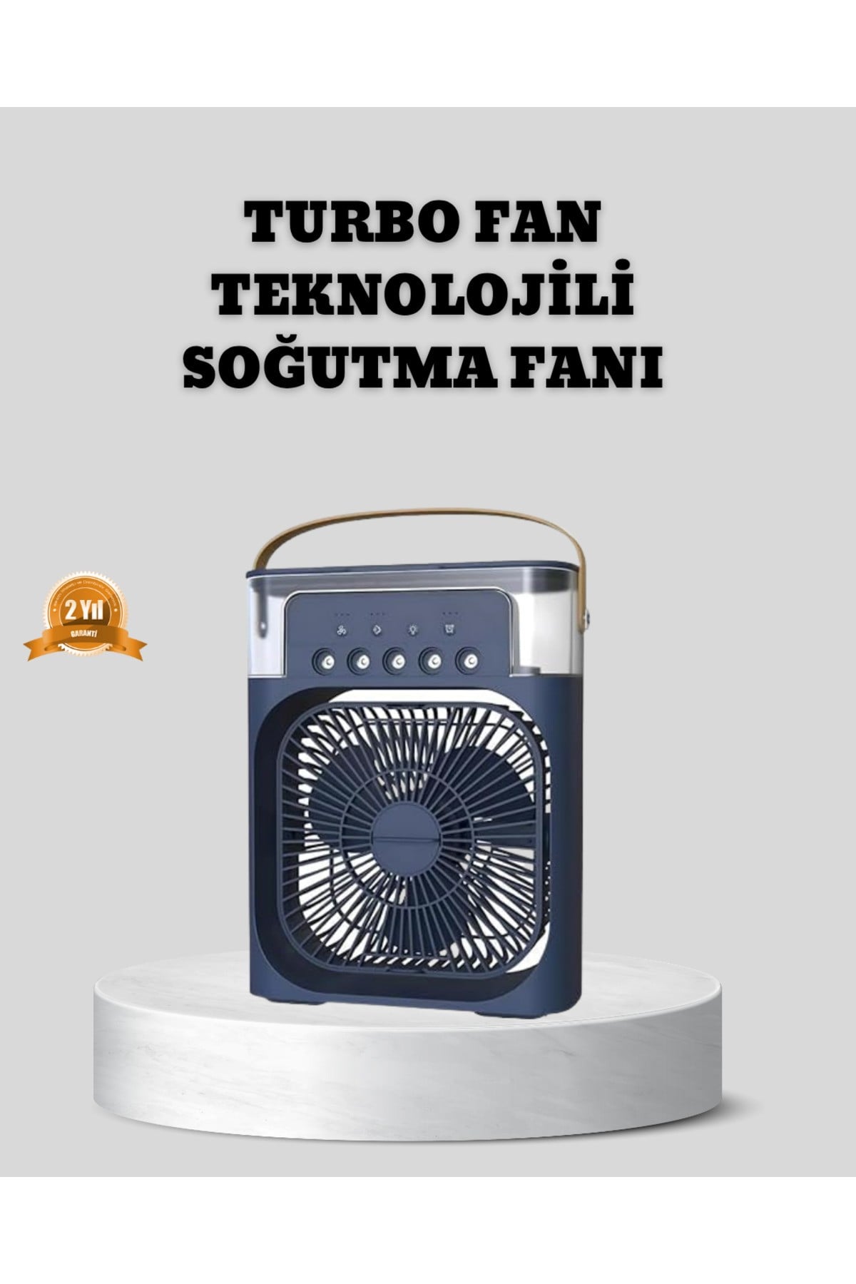 Sessiz Çalışan Turbo Fan Güçlü Hava Akışlı Masa Üstü Vantilatör