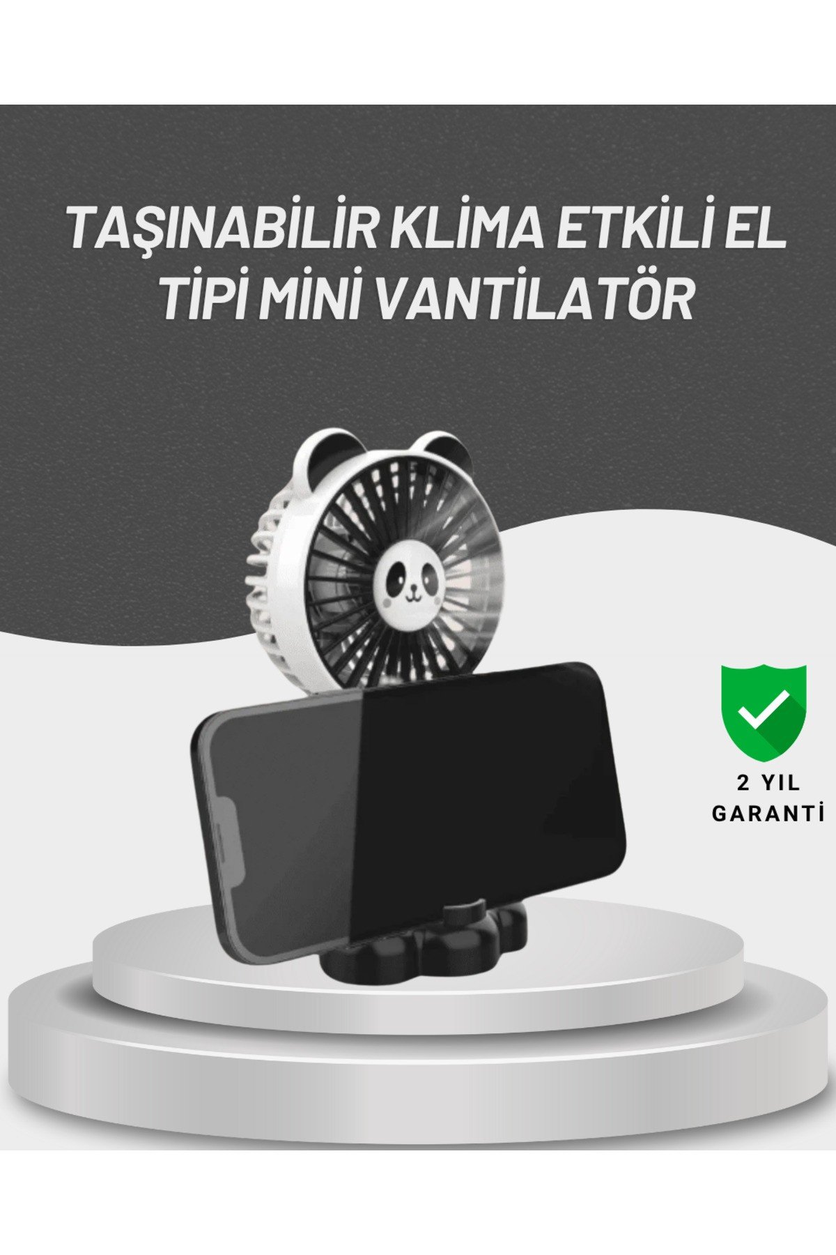 Sessiz Çalışan USB Şarjlı Masaüstü Mini Vantilatör