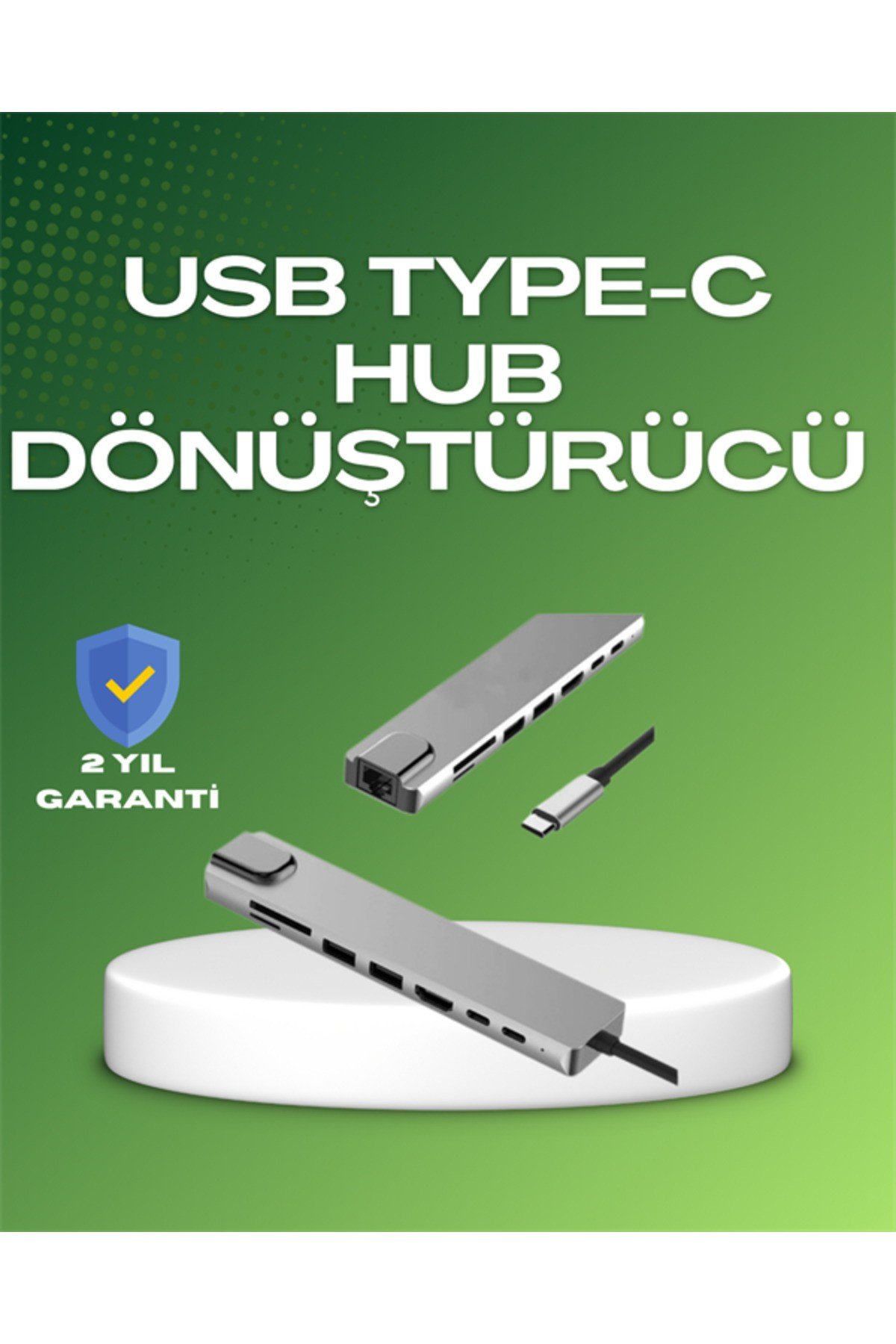 Seyahat Dostu 8‑in‑1 Hub – Şarj & Veri & Video & Ağ için Eksiksiz Çözüm