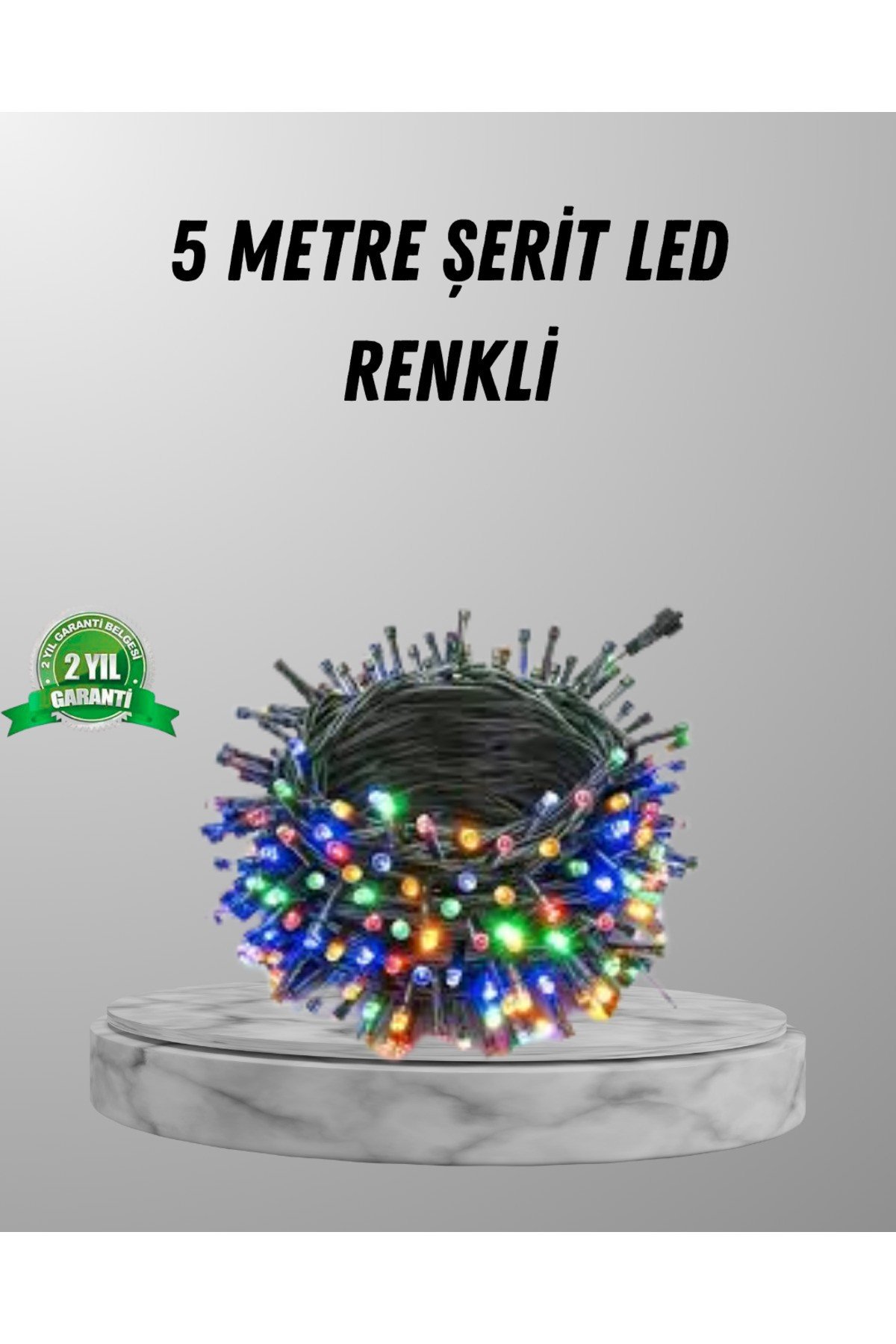 Siyah Kablolu LED Dekor Işık – 50 Ampullü, 8 Farklı Işık Modu, Suya Dayanıklı Tasarım