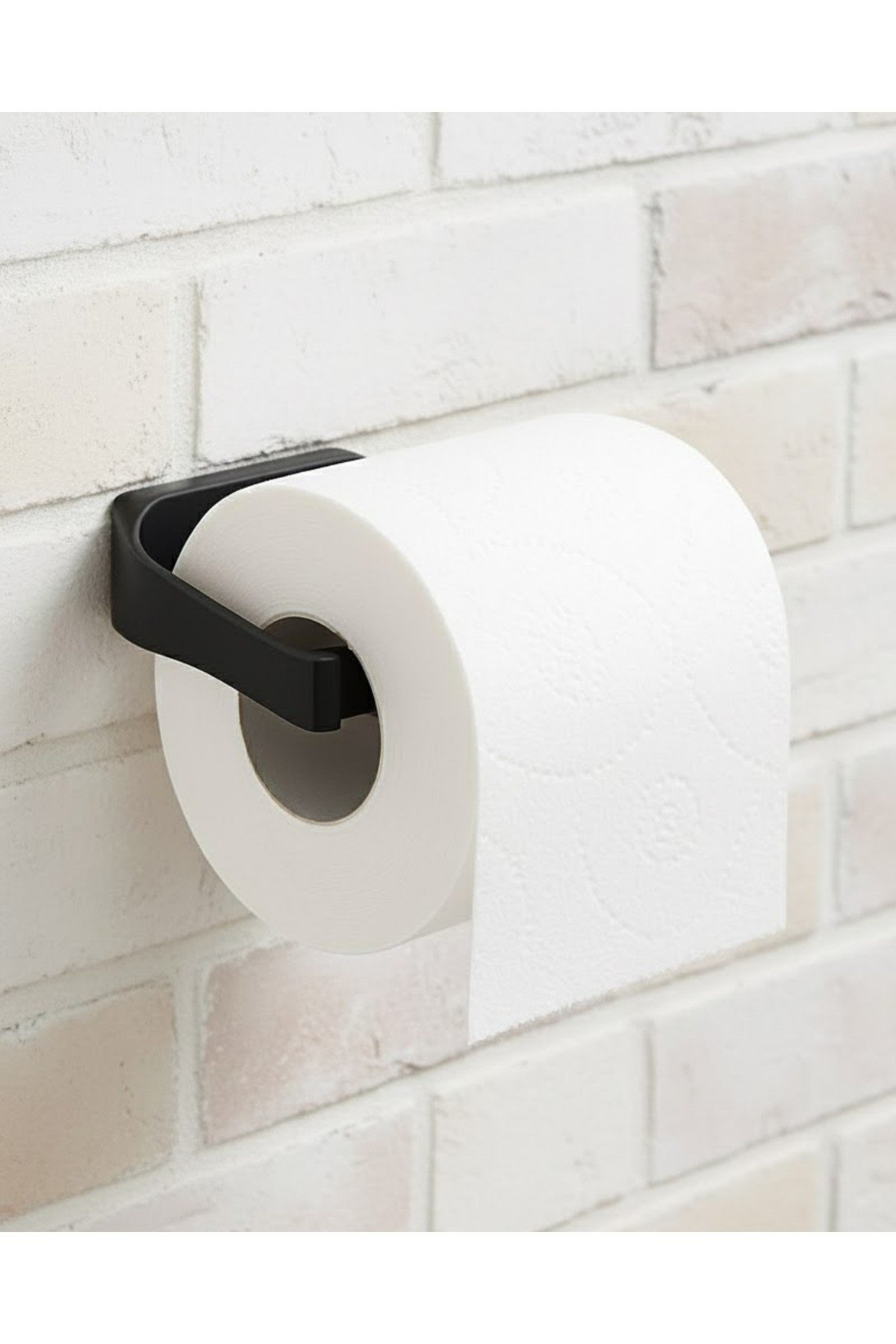 Siyah Metal Tuvalet Kağıdı Tutucu Mat Kaplama Banyo Peçetelik