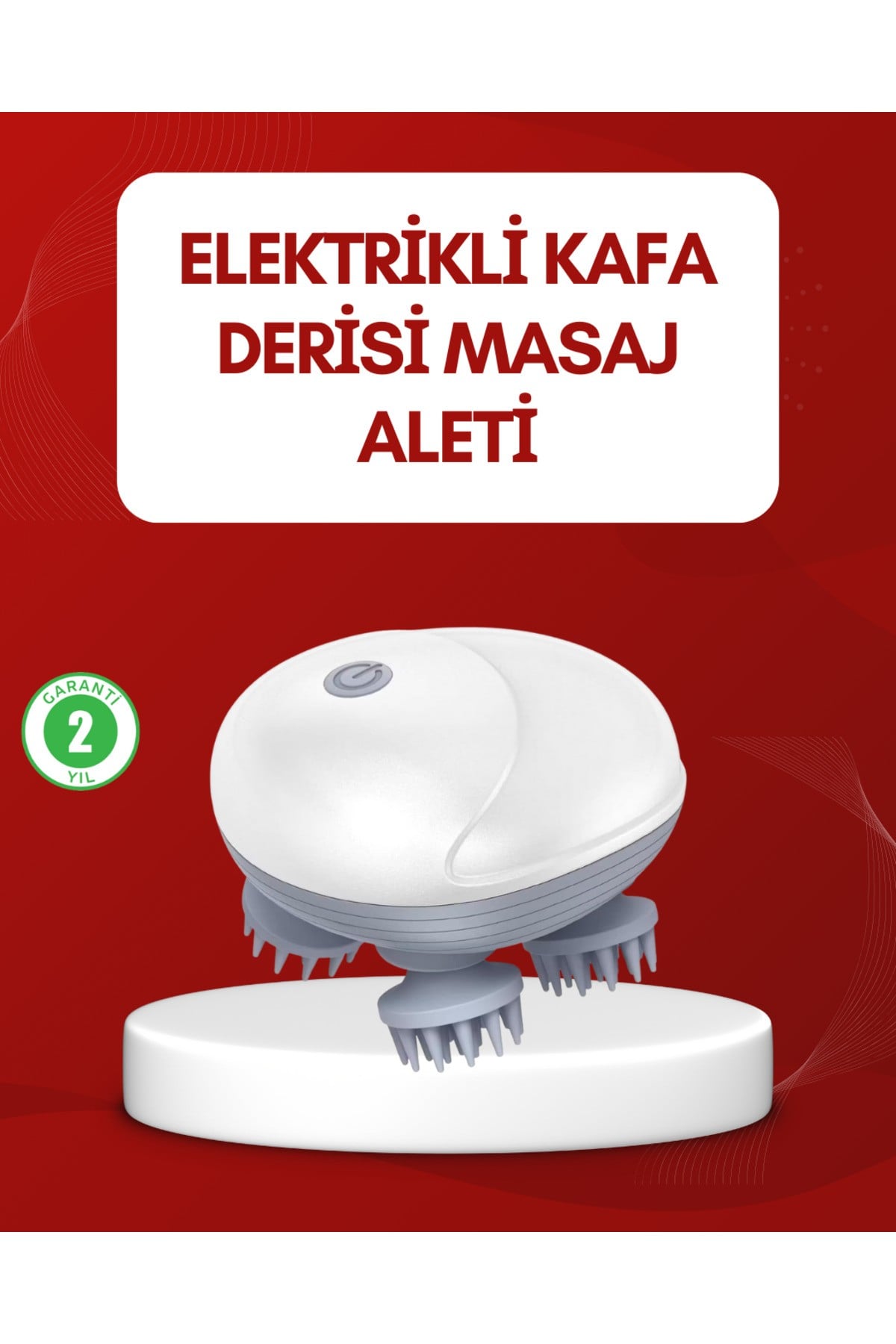Su Geçirmez Elektrikli Kafa Masaj Cihazı IPX7