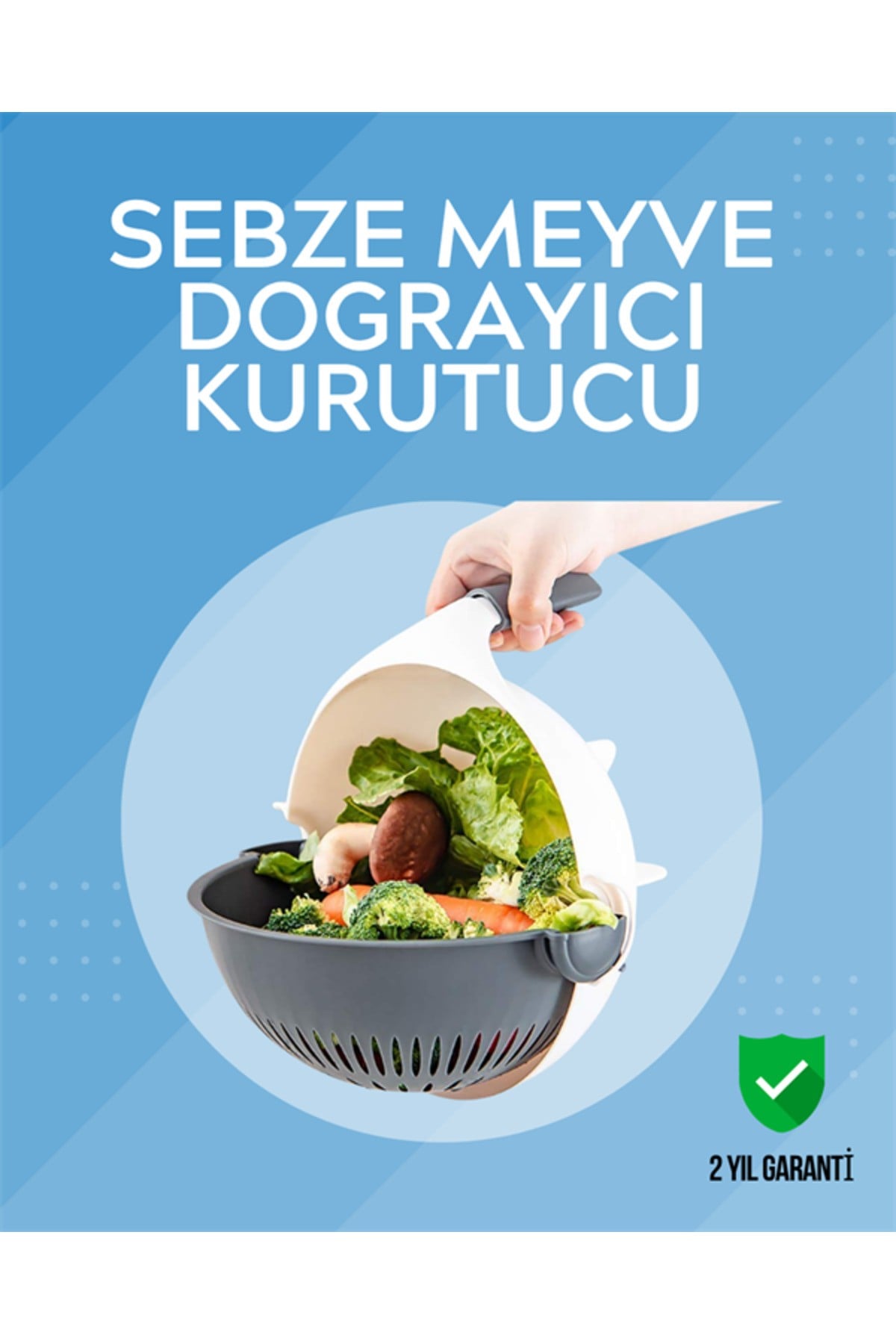 Süzgeçli Hazneye Sahip Çok Amaçlı Rende ve Dilimleyici