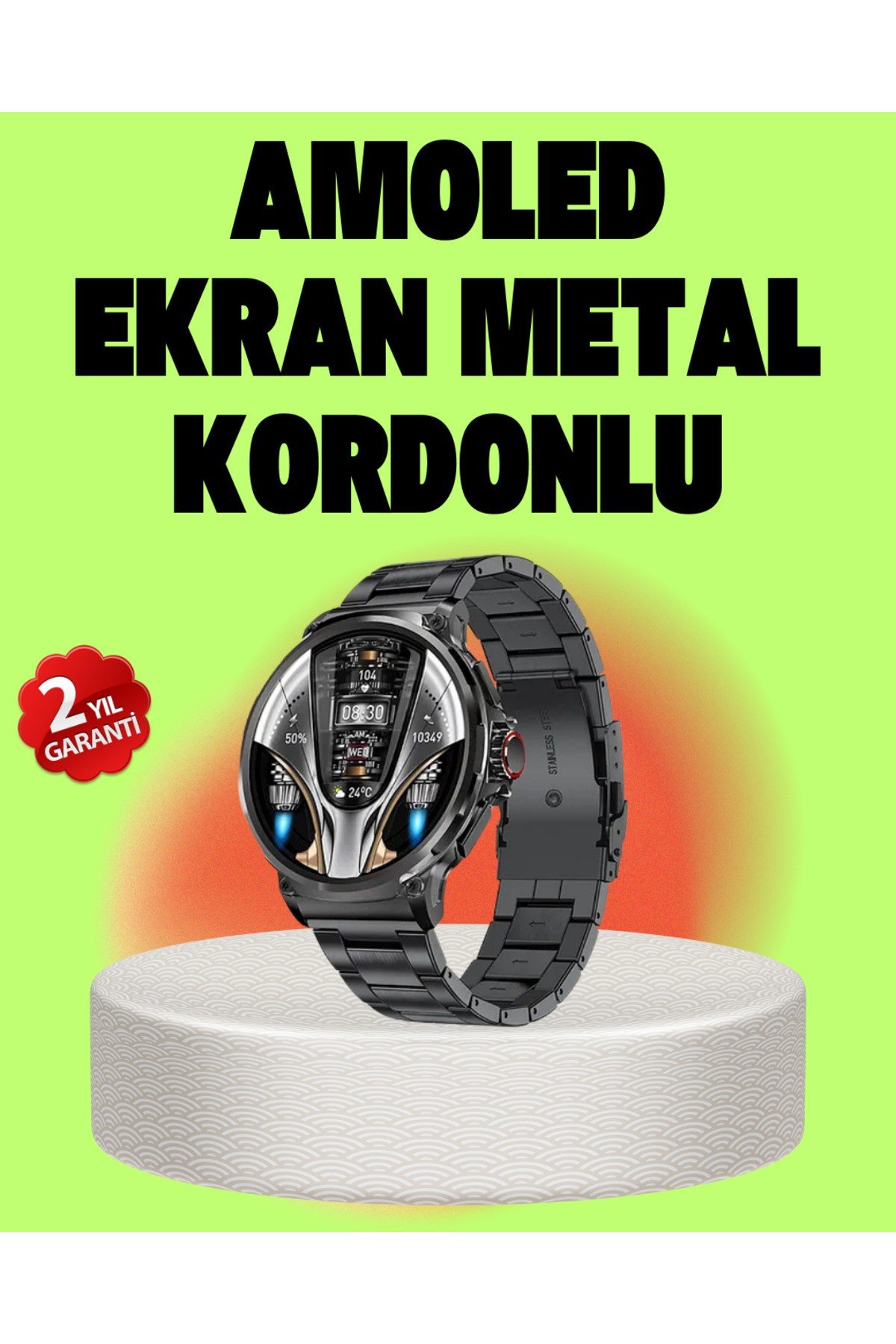 SW80 Akıllı Saat 1.93″ Ultra HD Ekran 700 mAh Batarya 3 Kordon