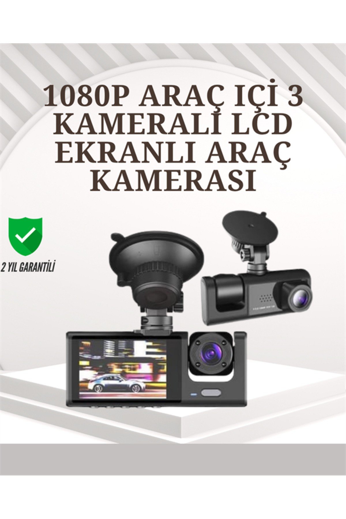 TA-01 1080P Ön 720P Arka ve İç Kamera Sistemli DVR