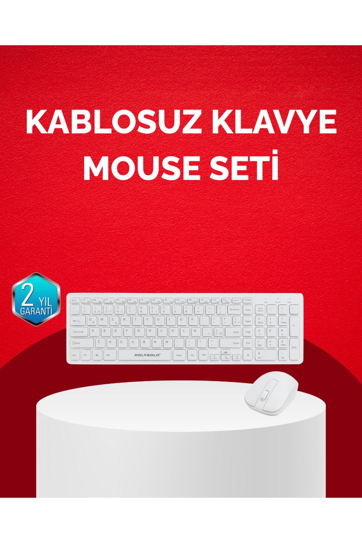 Tam Boy Kablosuz Klavye Mouse Seti - Gelişmiş Bağlantı ve Sessiz