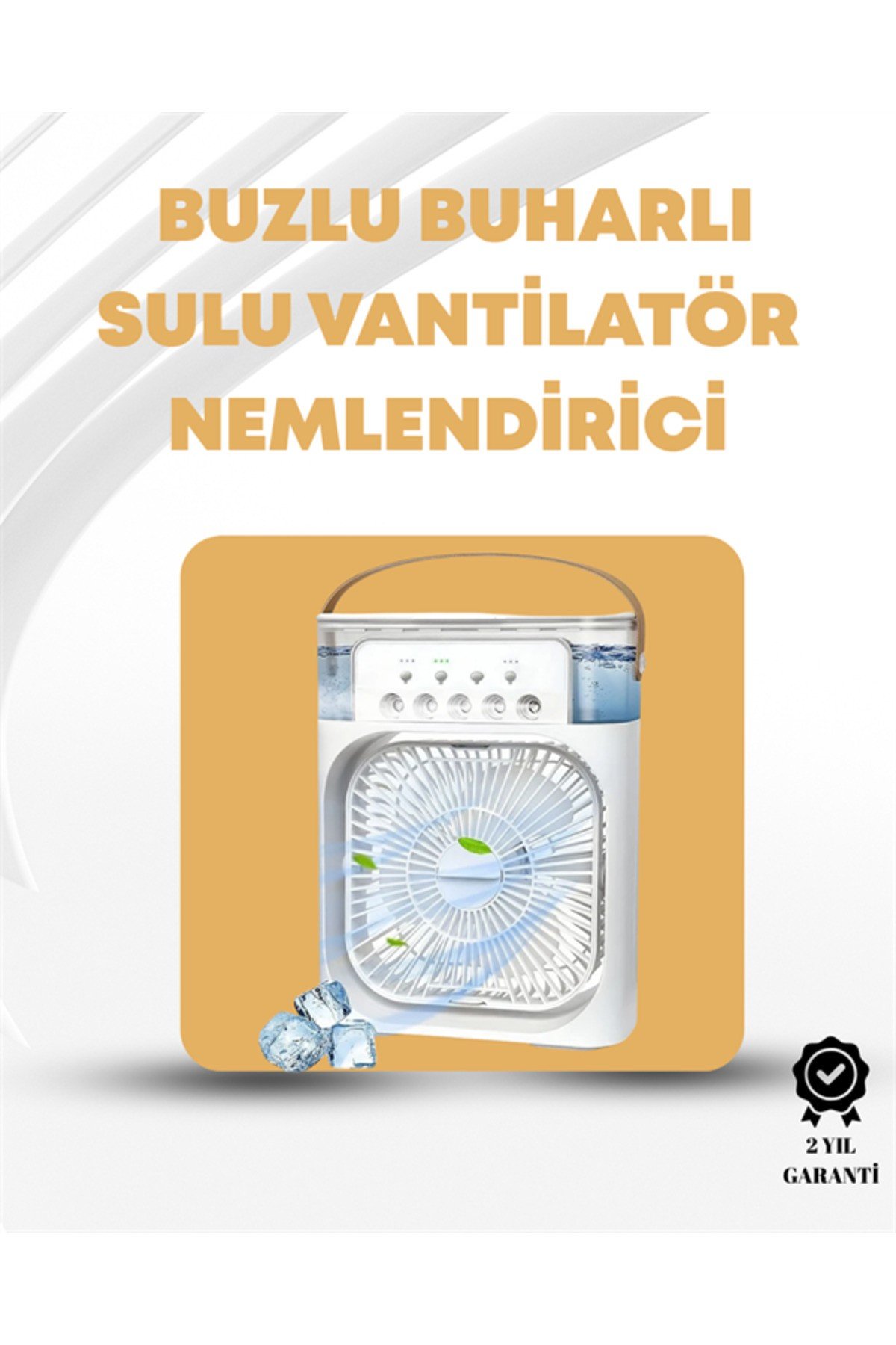 Taşınabilir 3'ü 1 Arada Mini Fan | Nemlendirici + Soğutucu + Gece Lambası
