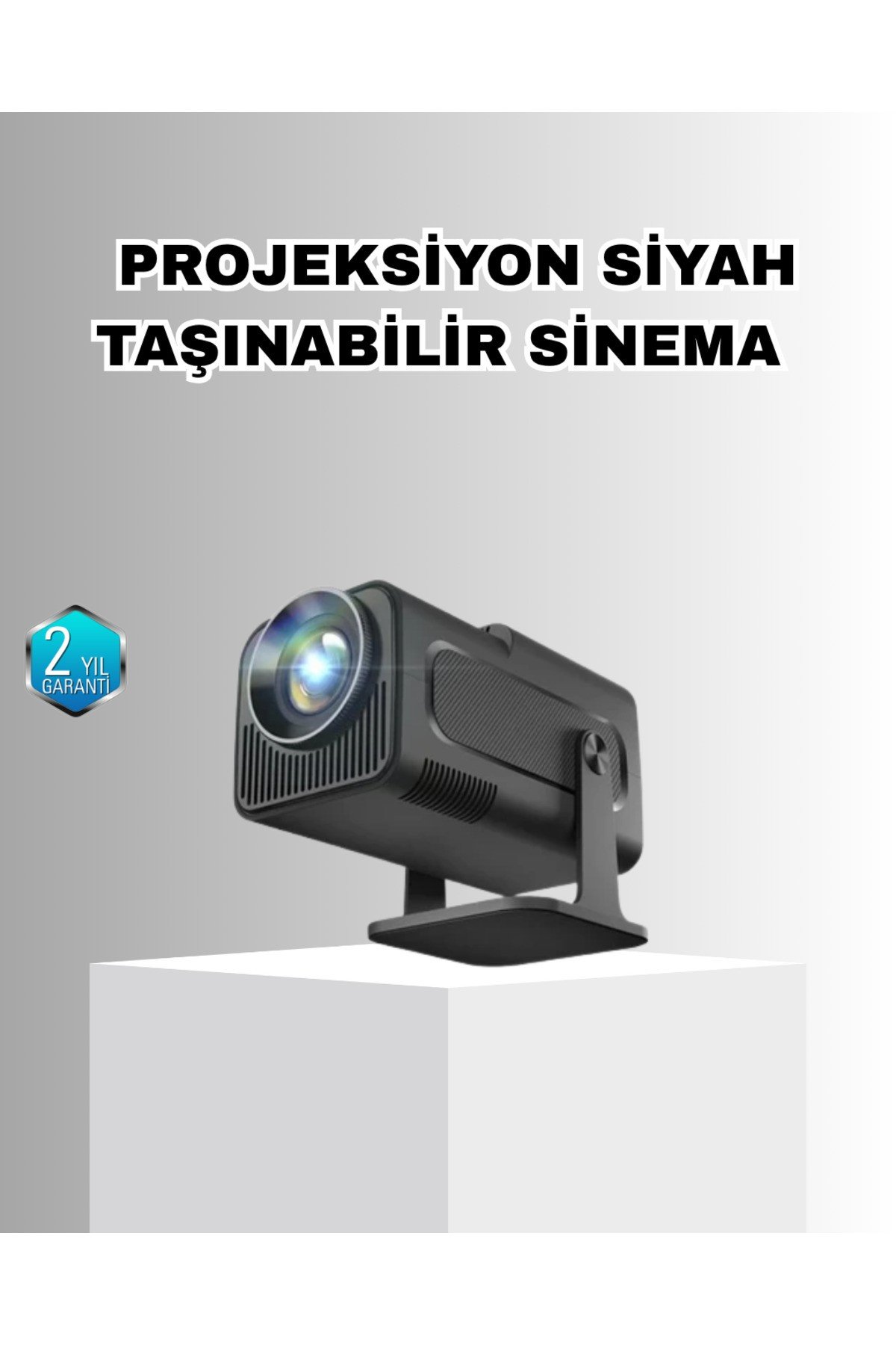 Taşınabilir Akıllı Projeksiyon HDMI USB Uyumlu Oyun Destekli Kompakt