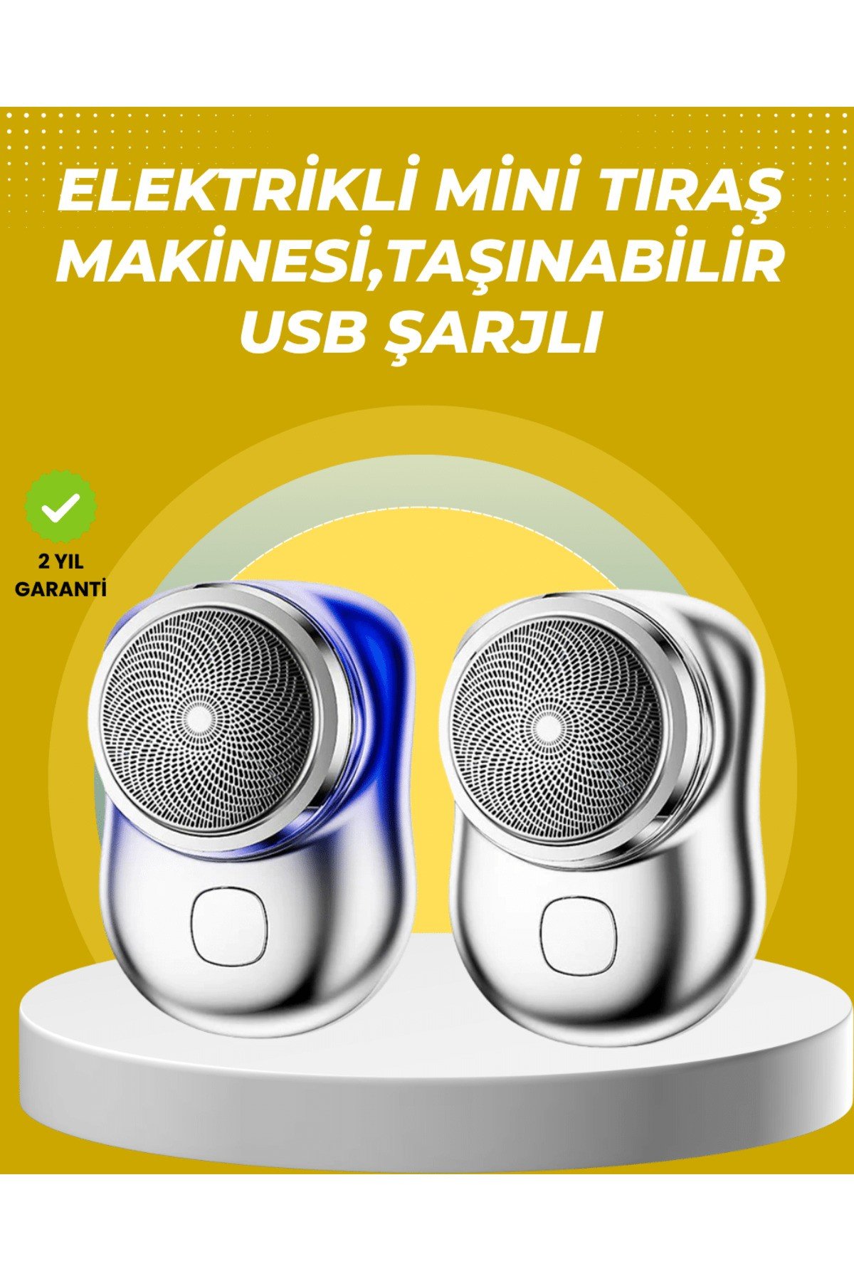 Taşınabilir, cep boyunda, şarjlı elektrikli tıraş makinesi