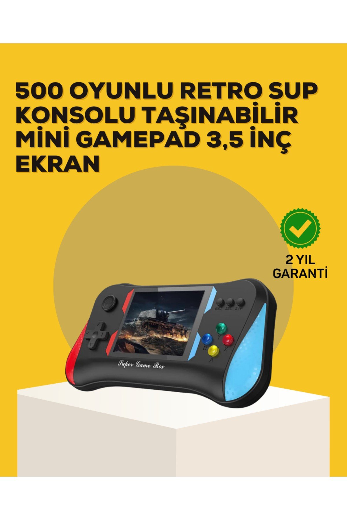 Taşınabilir El Konsolu 500 Oyunlu – Geniş Ekran ve Uzun Pil Ömrü