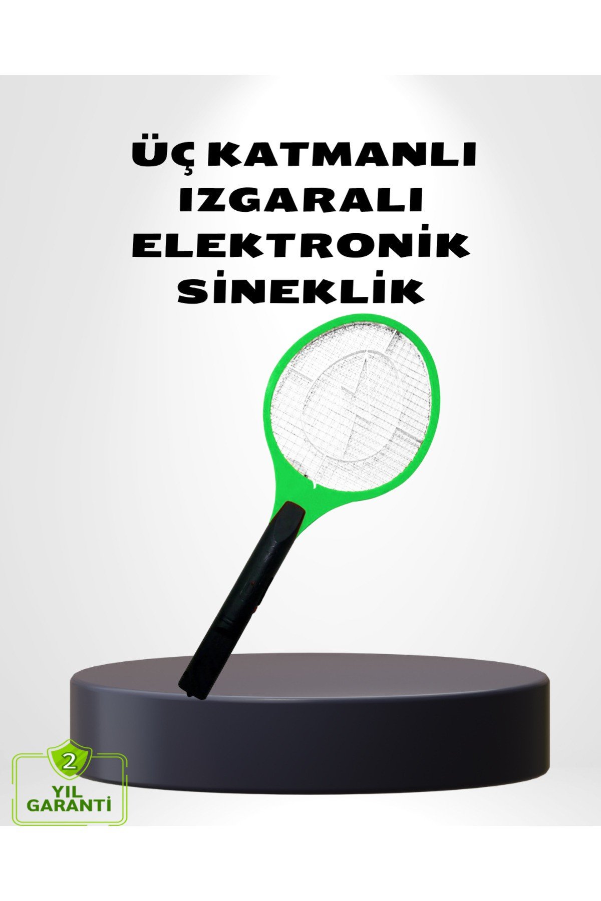 Taşınabilir Elektronik Sineklik – Üç Katmanlı Güvenli Izgara ve Kimyasız Koruma